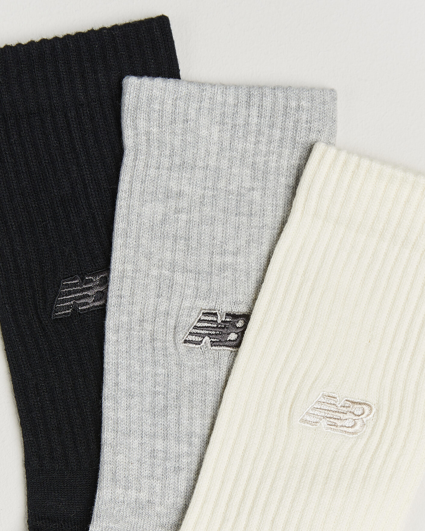 Uomini | Biancheria intima | New Balance | 3-Pack Active Premium Crew Socks Black/White/Grey