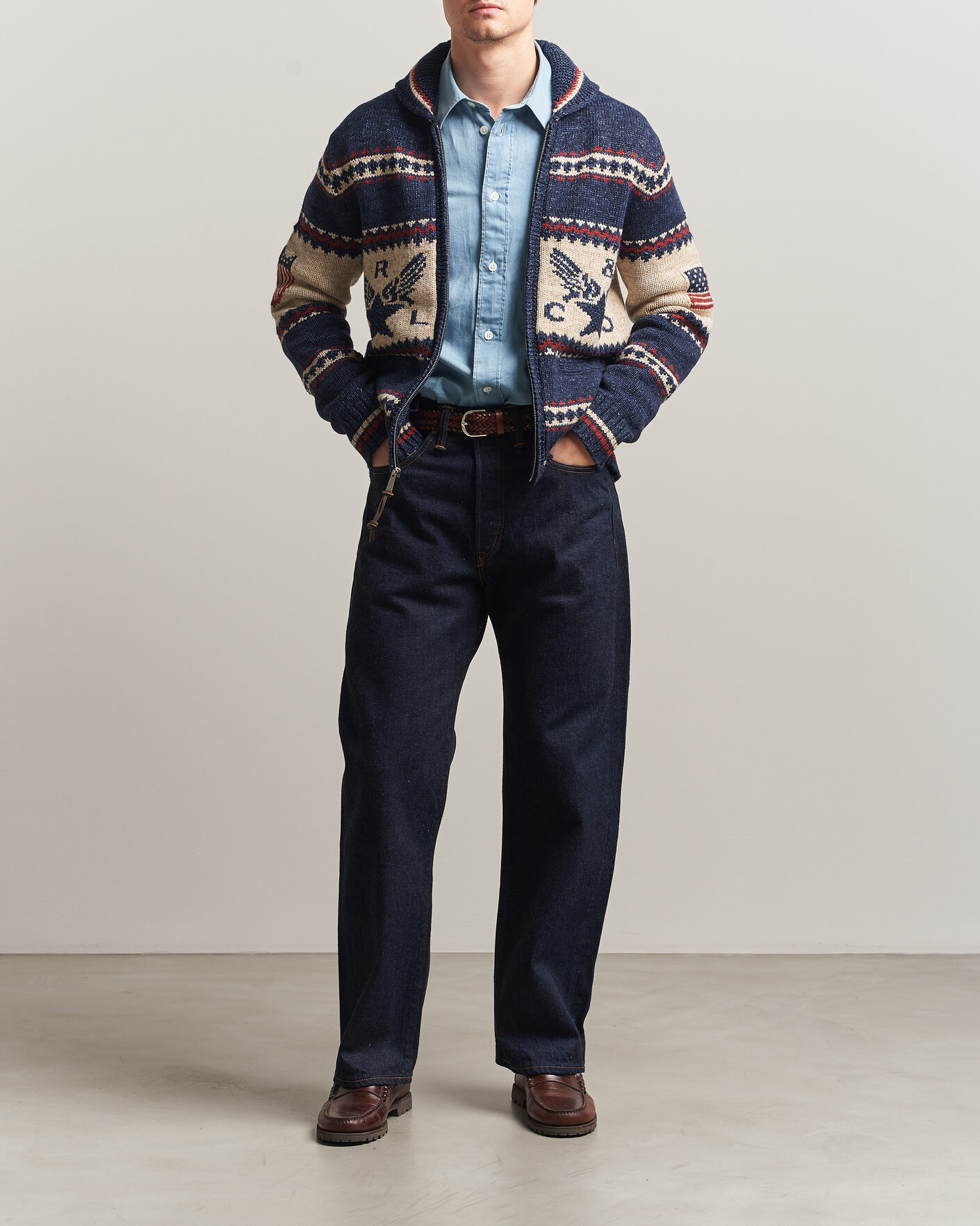 Uomini | Jeans | RRL | Vintage Fit 5-Pocket Denim East/West Rinse