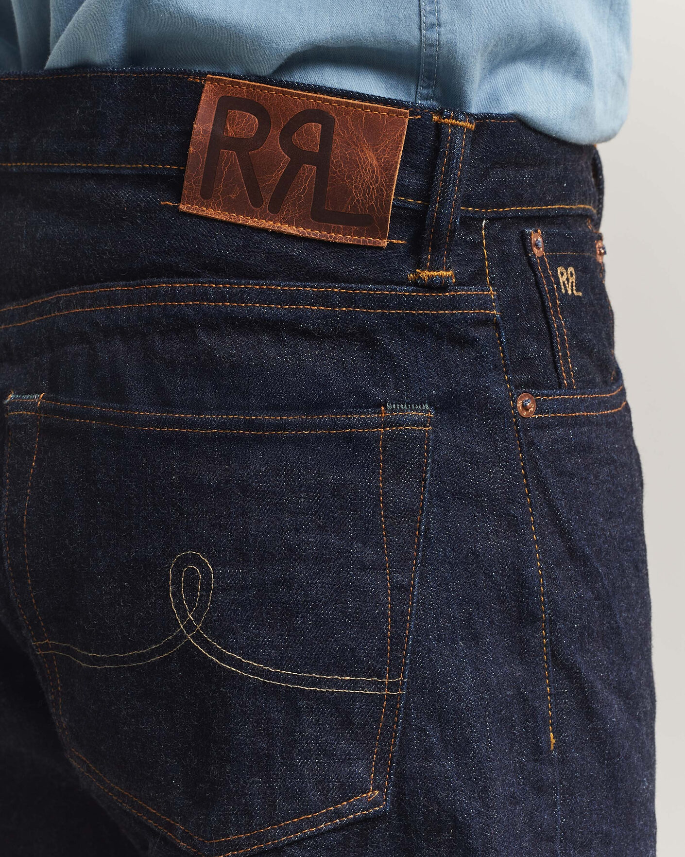 Uomini | Jeans | RRL | Vintage Fit 5-Pocket Denim East/West Rinse