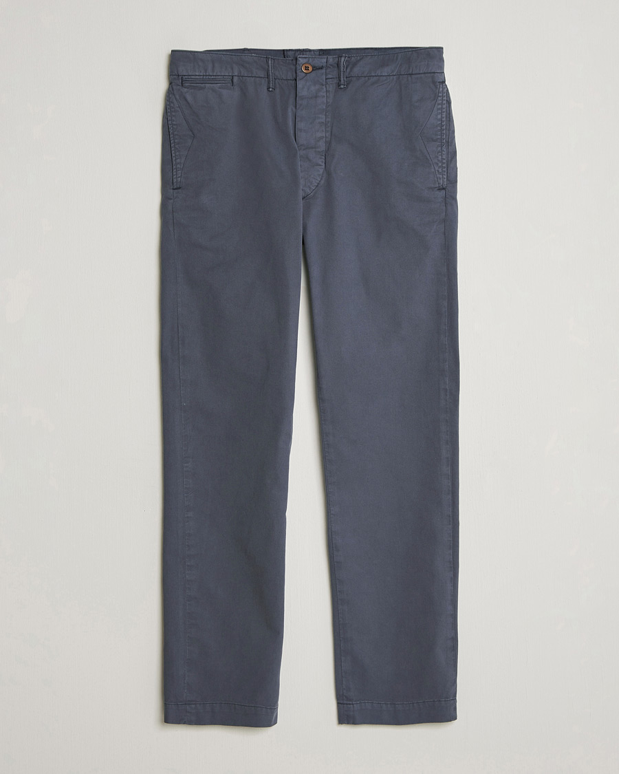 Uomini | Pantaloni | RRL | Officers Flat Pants Navy