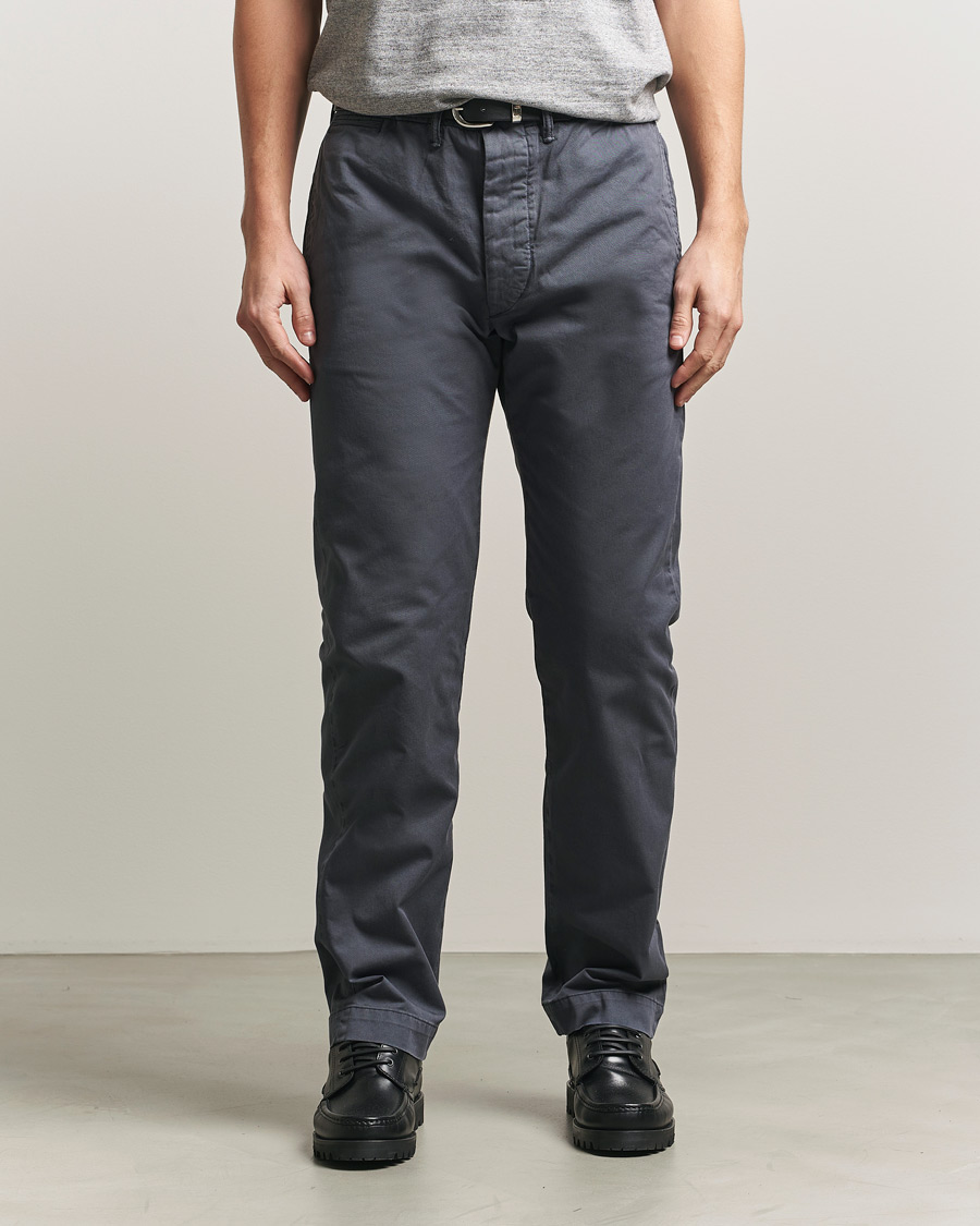 Uomini | Pantaloni | RRL | Officers Flat Pants Navy