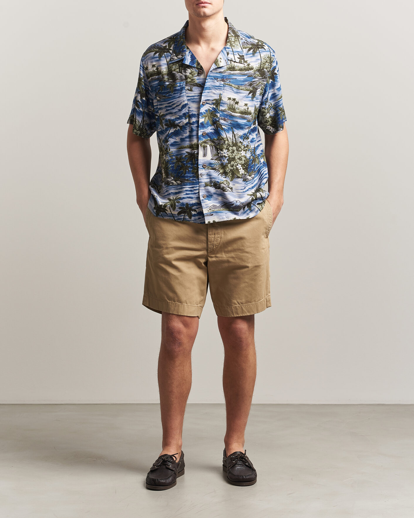 Uomini | Pantaloncini | RRL | Officers Flat Shorts New Military Khaki