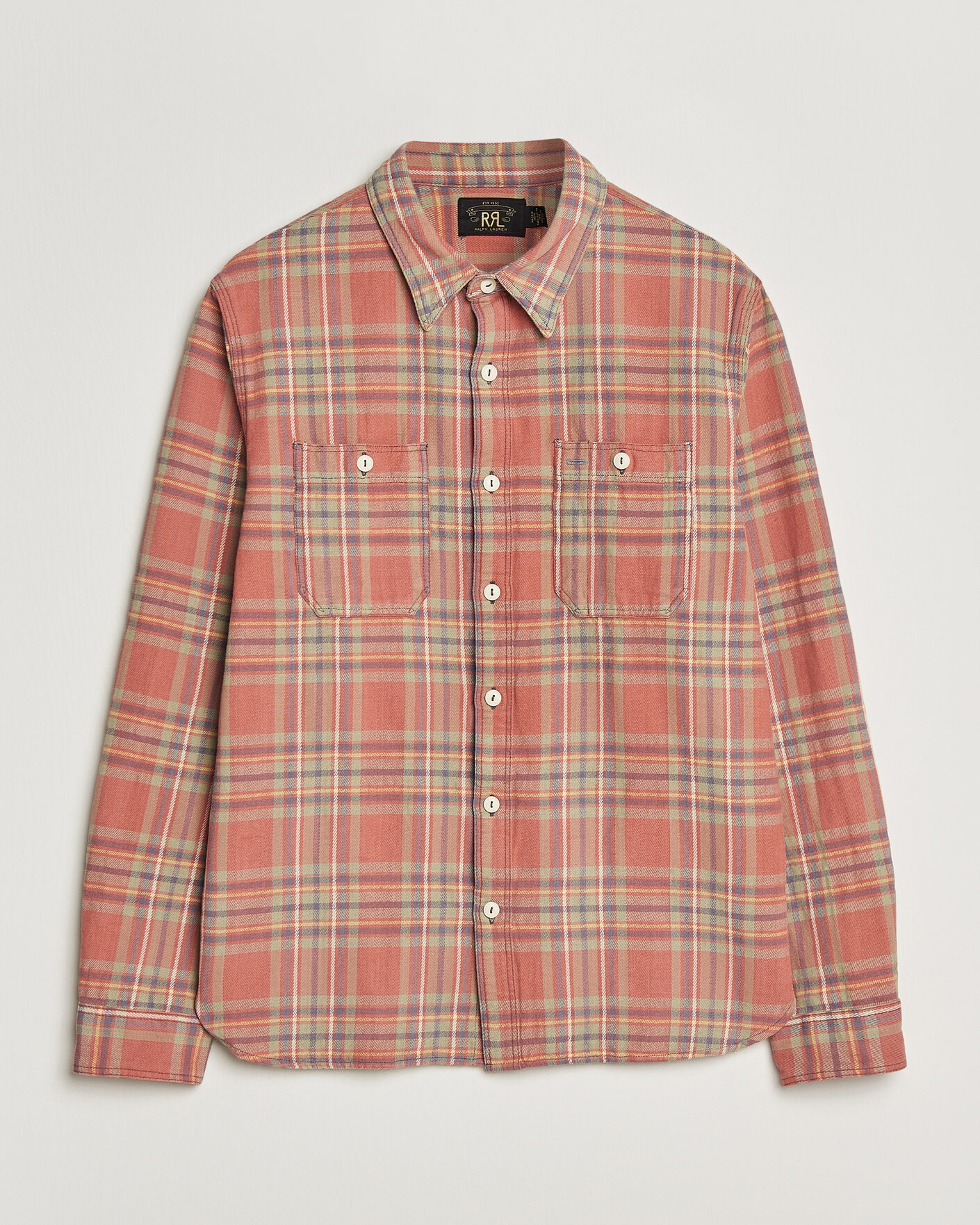Uomini | Camicie | RRL | Cameron Double Pocket Shirt Red/Blue Check