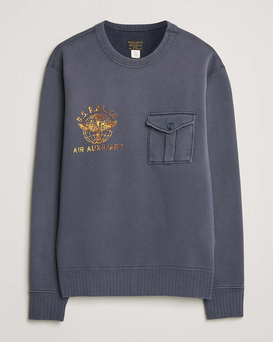 Uomini | Maglieria | RRL | Training Crew Sweatshirt Faded Blue