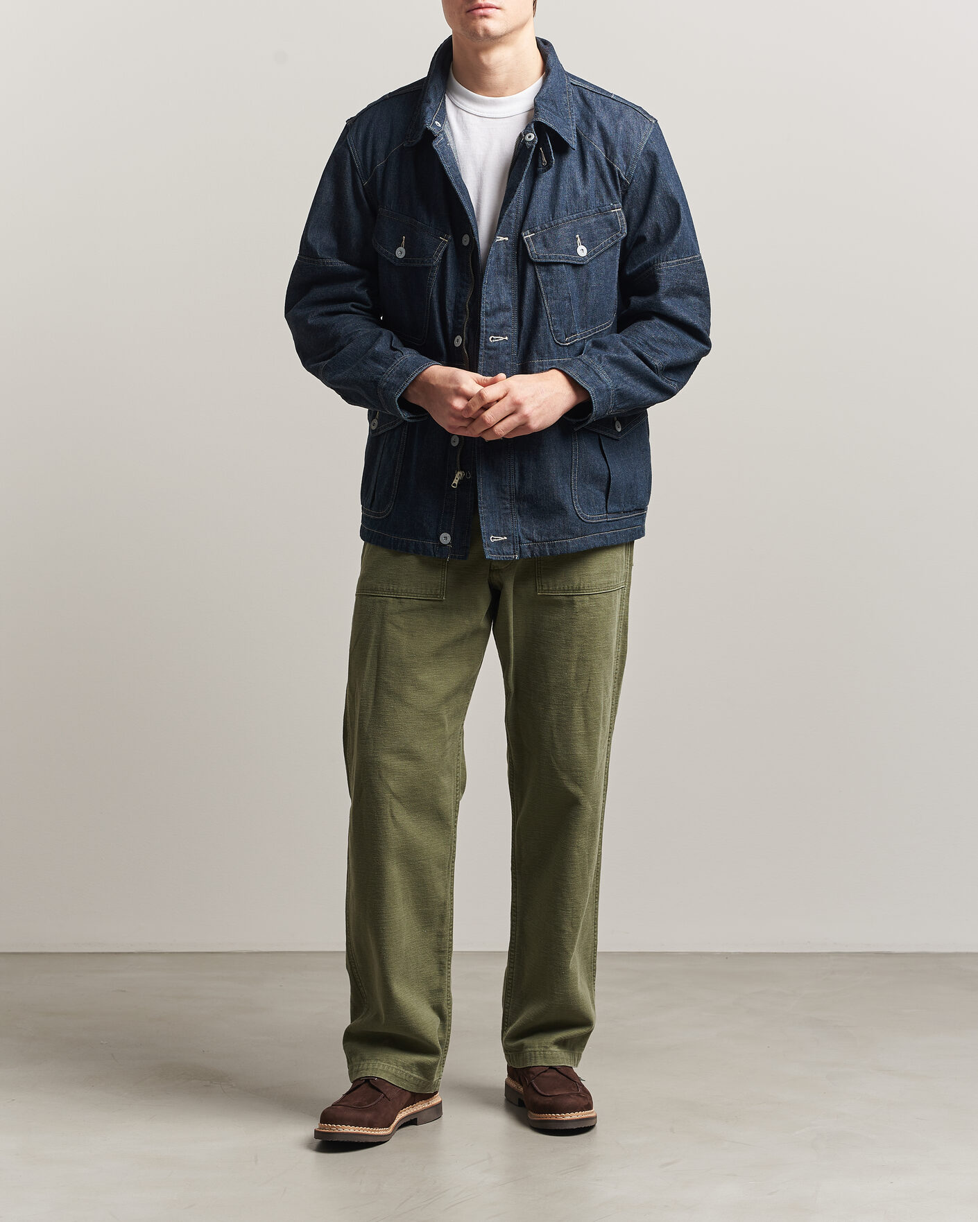 Uomini | Giacche | RRL | Bannerman Denim Field Jacket Medium Wash