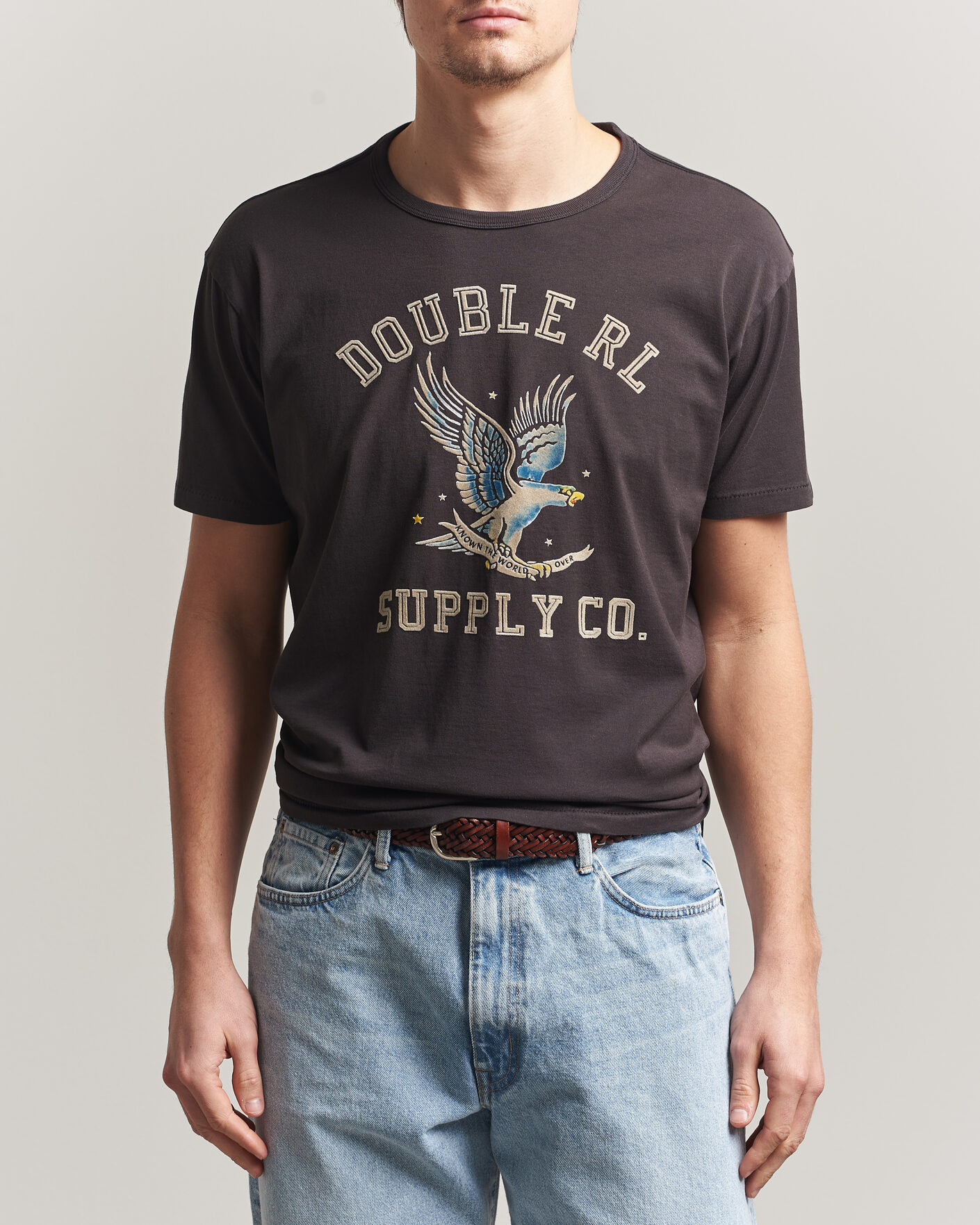 Uomini | T-shirt | RRL | Eagle Print Tee Faded Black