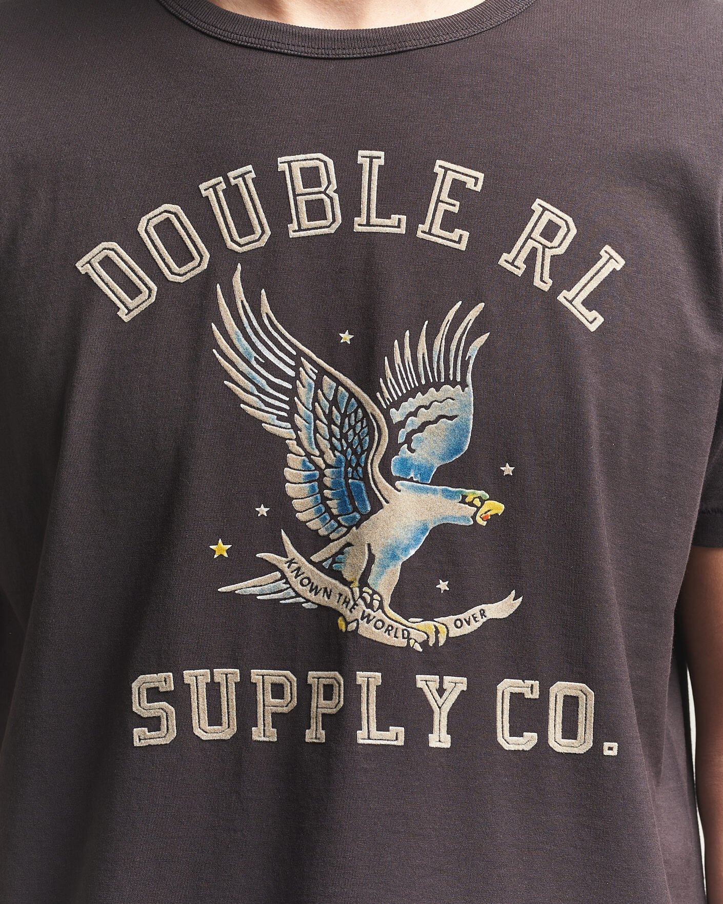 Uomini | T-shirt | RRL | Eagle Print Tee Faded Black