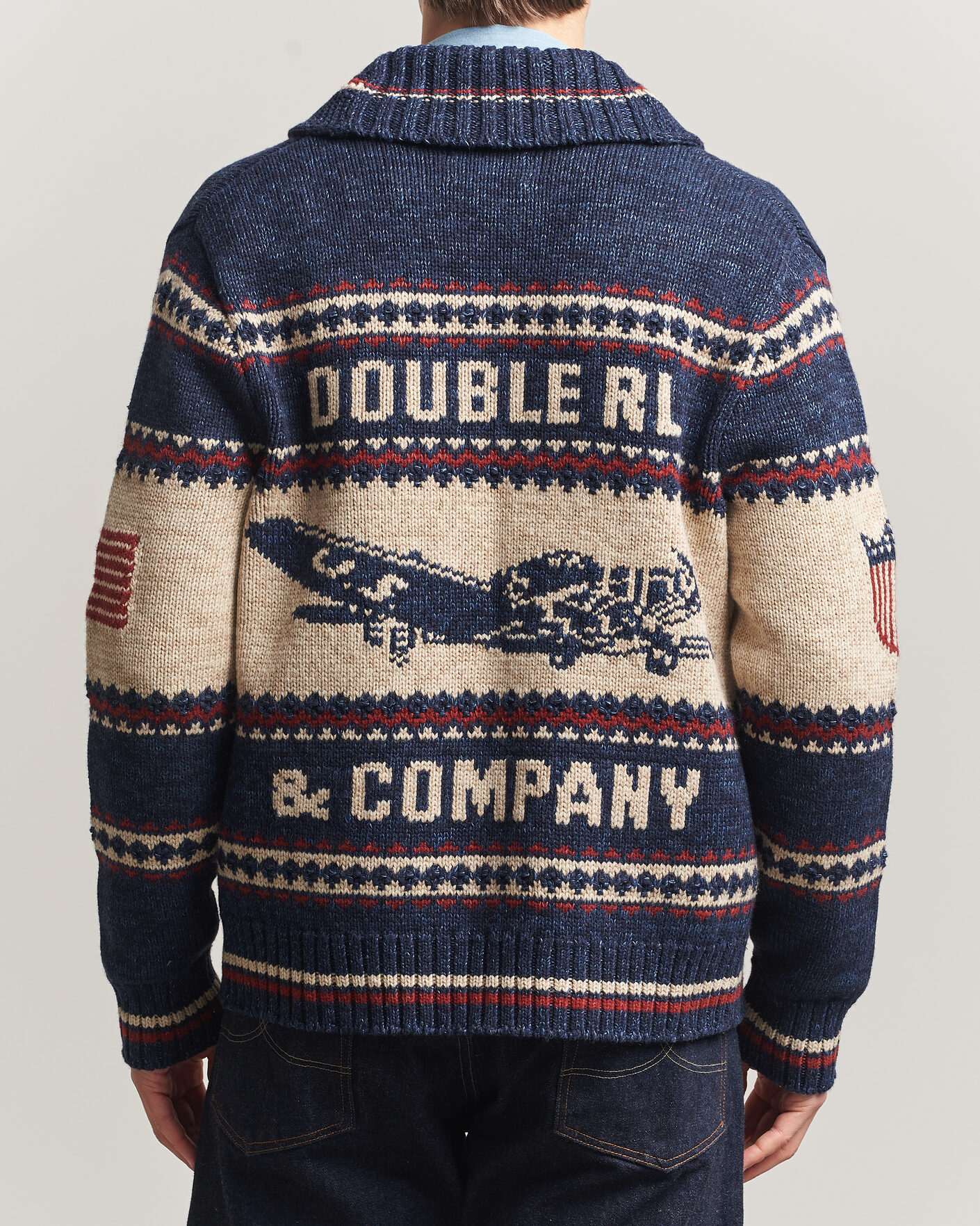 Uomini | Maglieria | RRL | Jacquard Shawl Cardigan Indigo