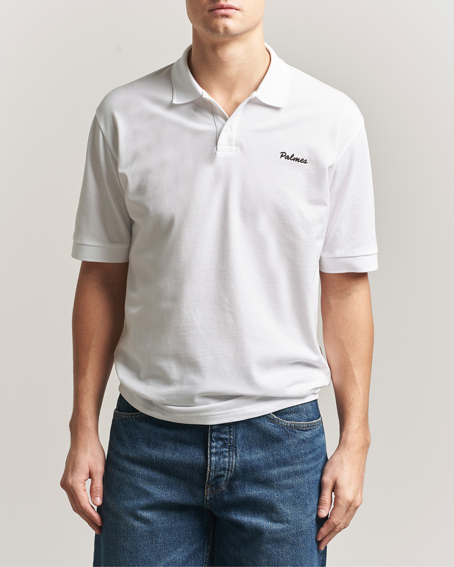 Uomini | Polo | Palmes | Stitch Piquet Polo White