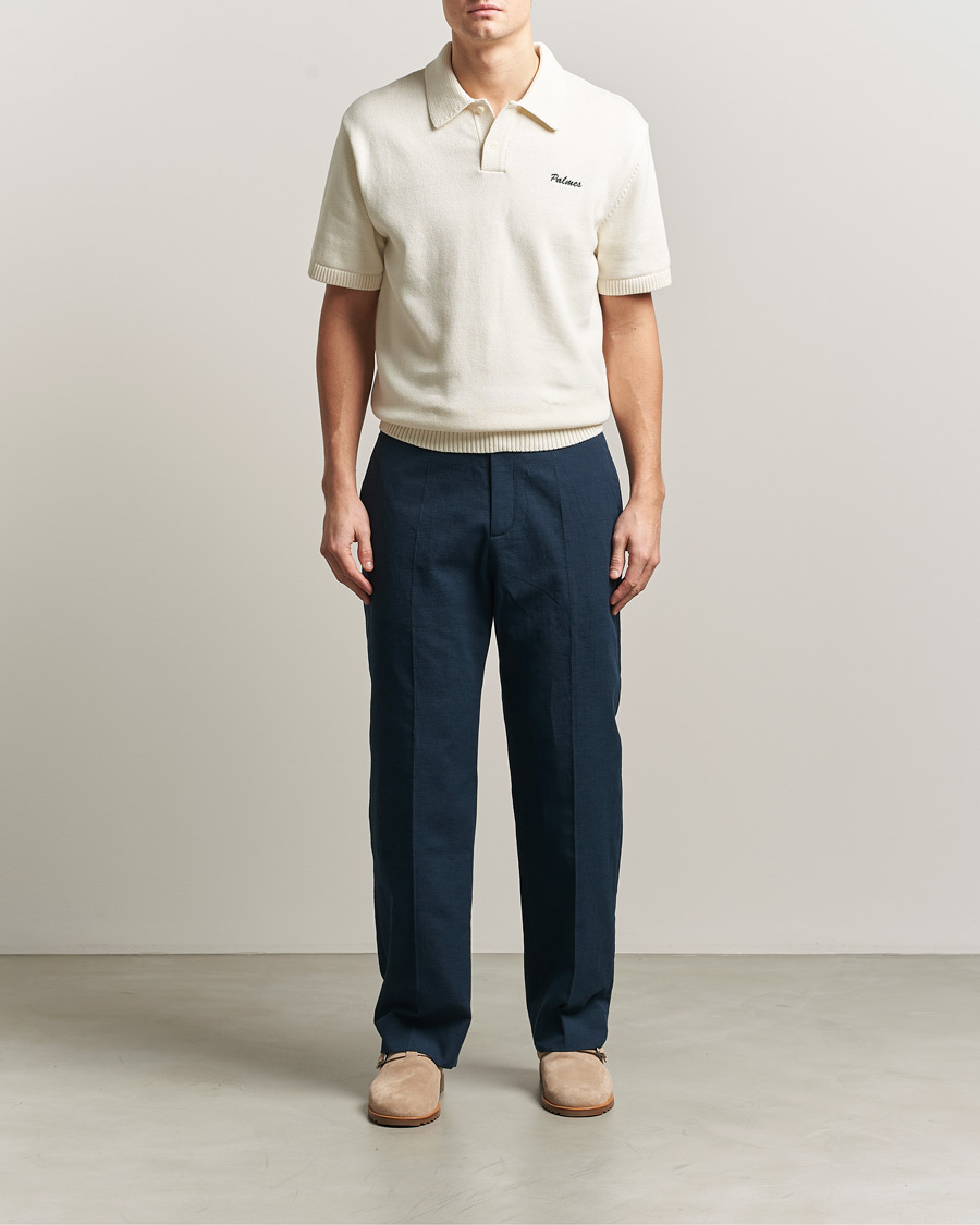 Uomini | Polo | Palmes | Cotton Knit Polo Off White