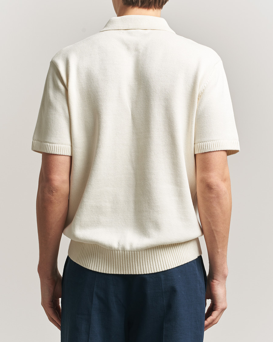 Uomini | Polo | Palmes | Cotton Knit Polo Off White