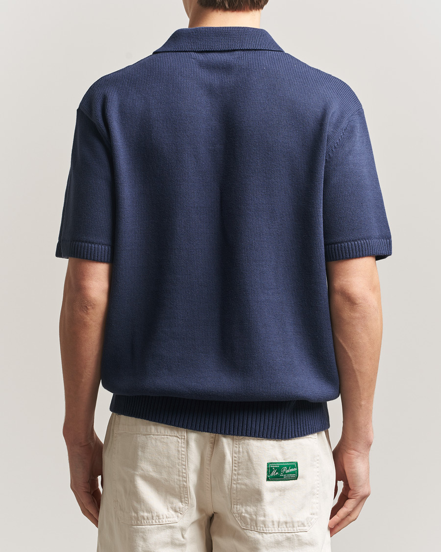 Uomini | Polo | Palmes | Cotton Knit Polo Navy