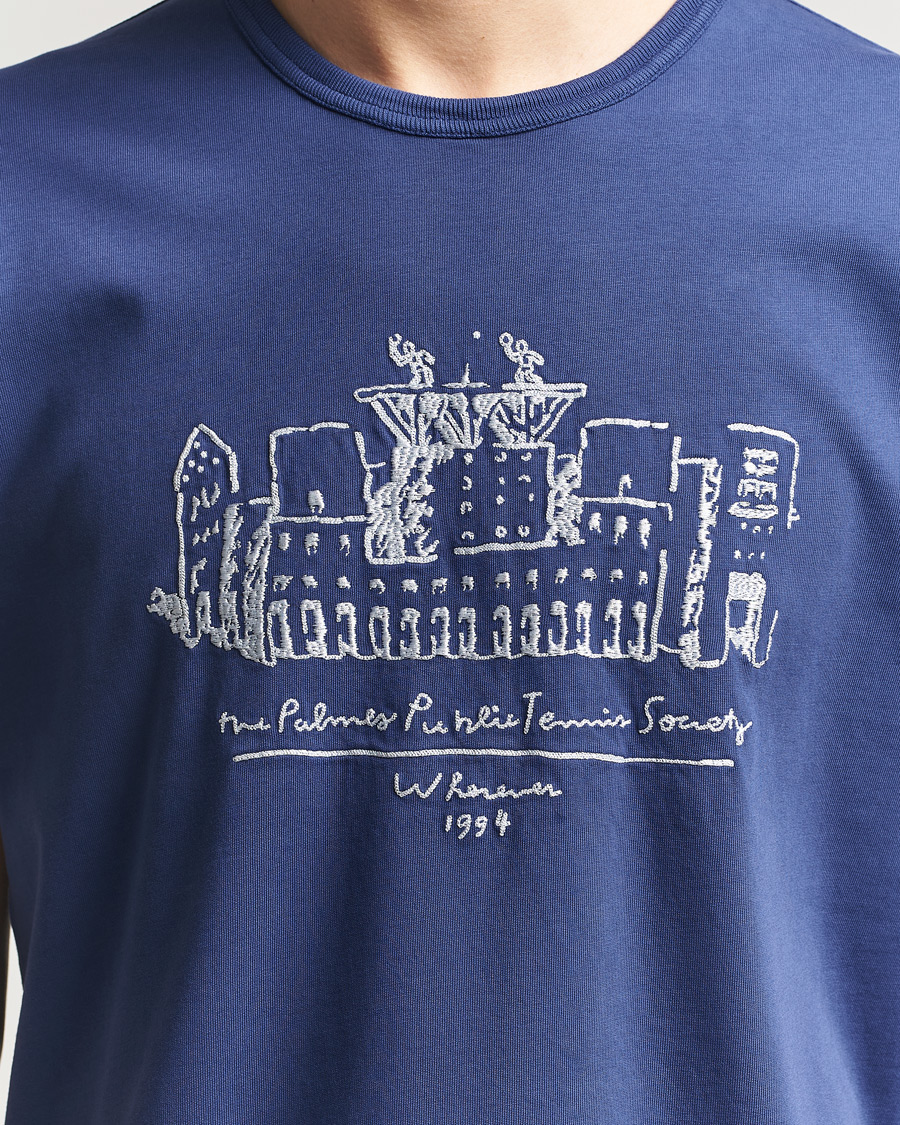 Uomini | T-shirt | Palmes | Public T-Shirt Blue