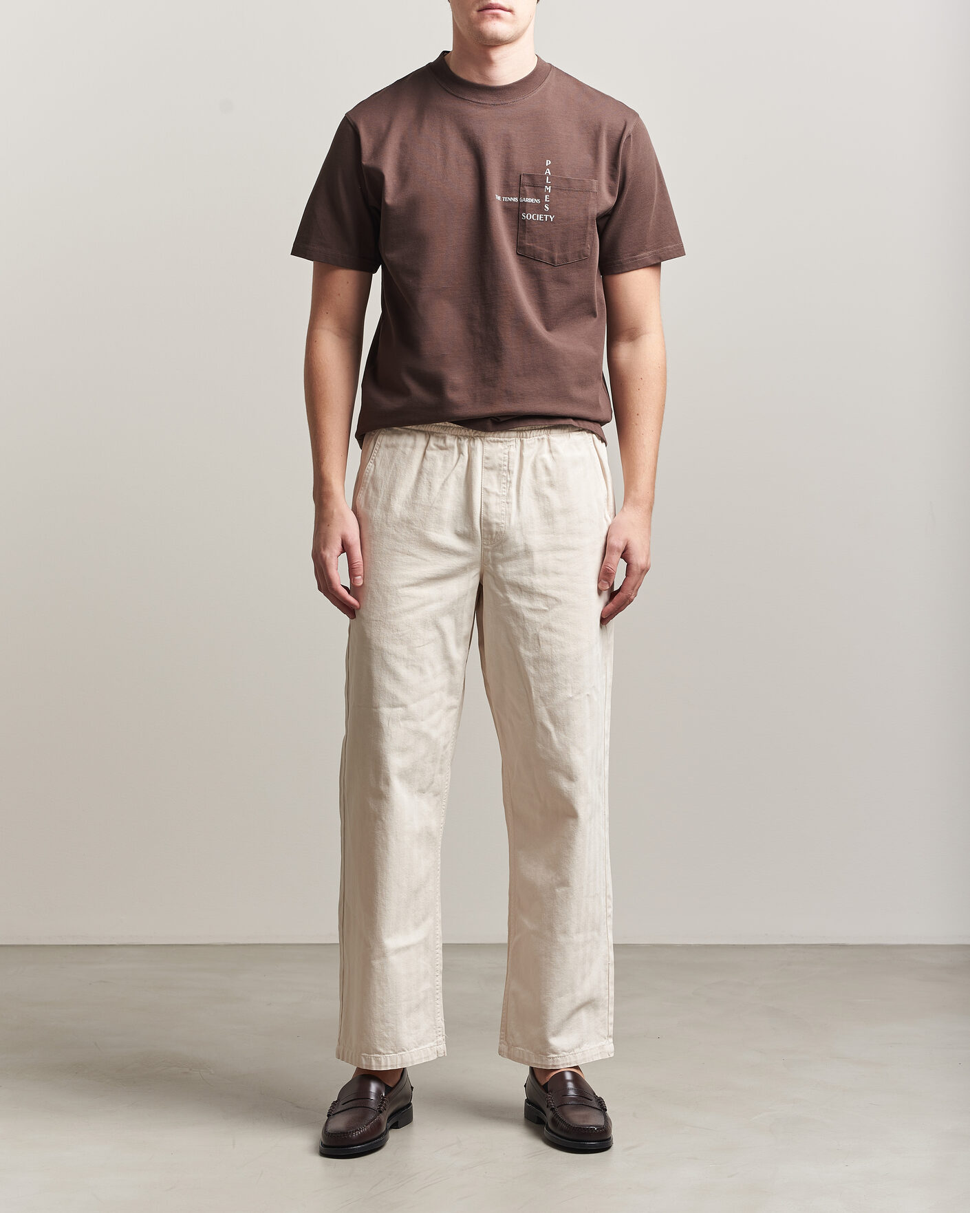 Uomini | T-shirt | Palmes | Ramus Pocket T-Shirt Brown