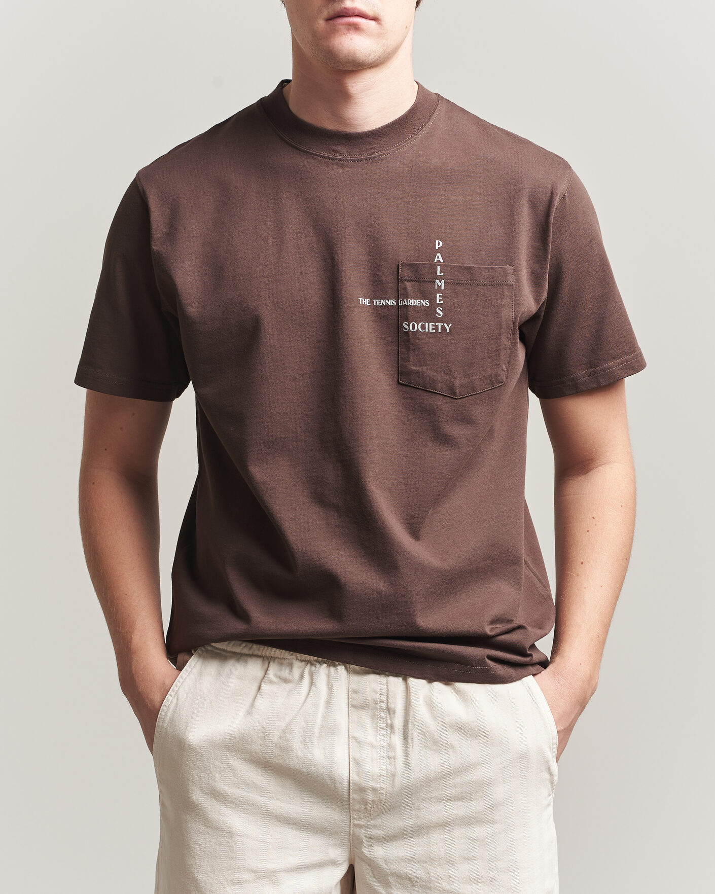 Uomini | T-shirt | Palmes | Ramus Pocket T-Shirt Brown