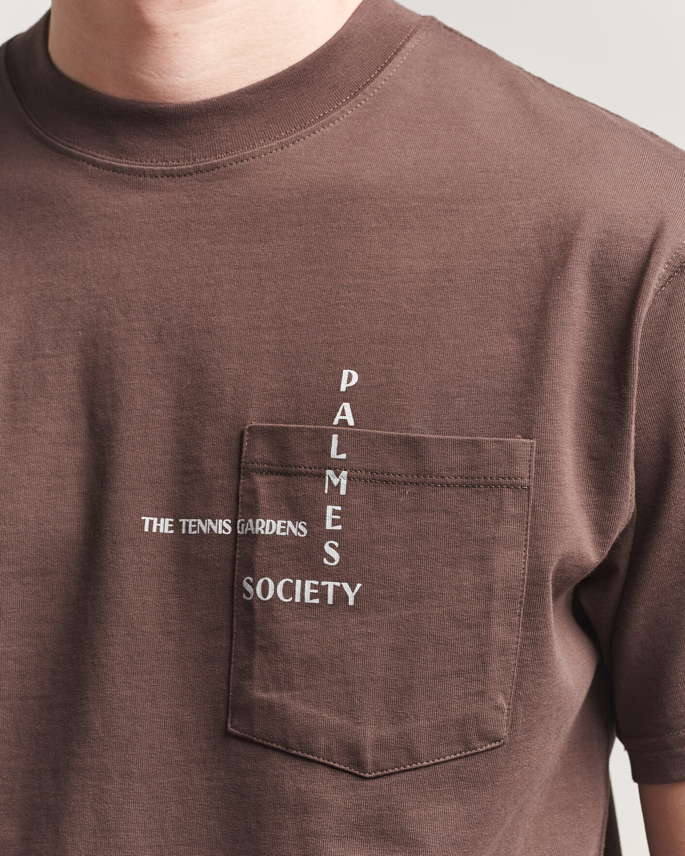 Uomini | T-shirt | Palmes | Ramus Pocket T-Shirt Brown