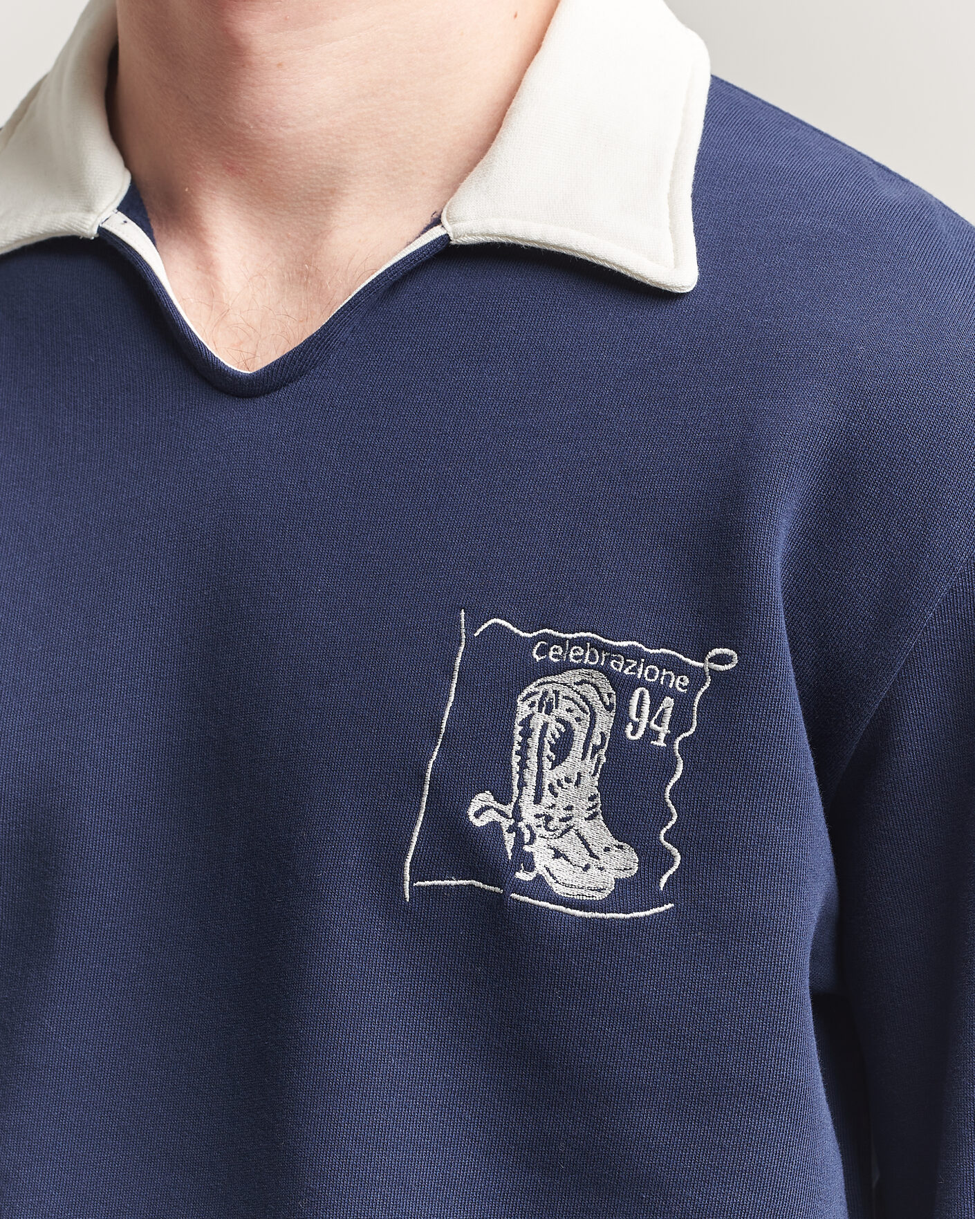 Uomini | Maglieria | Palmes | Boot Open Rugby Shirt Navy
