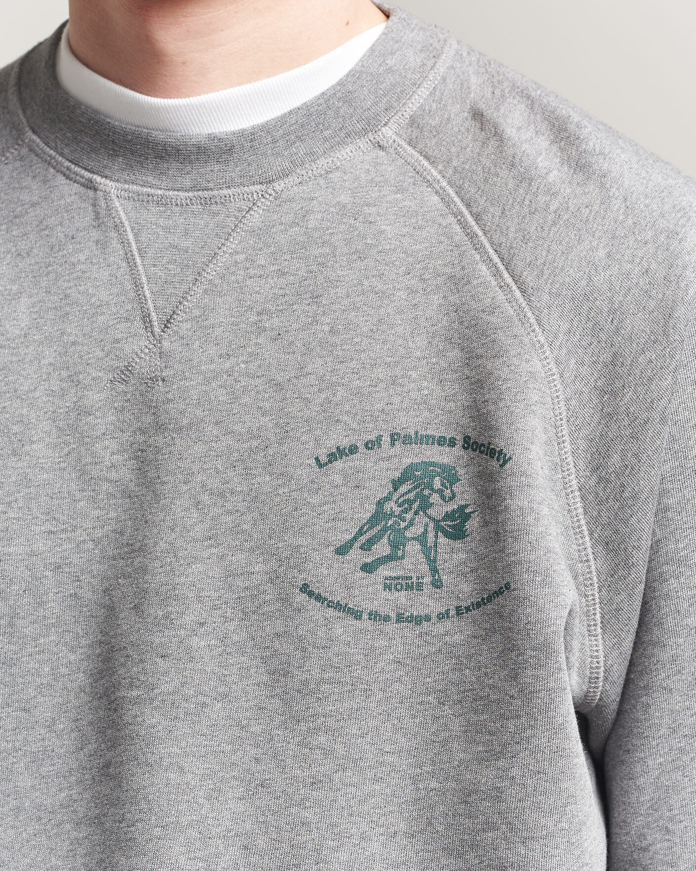 Uomini | Maglieria | Palmes | Lake Raglan Sweatshirt Grey Melange