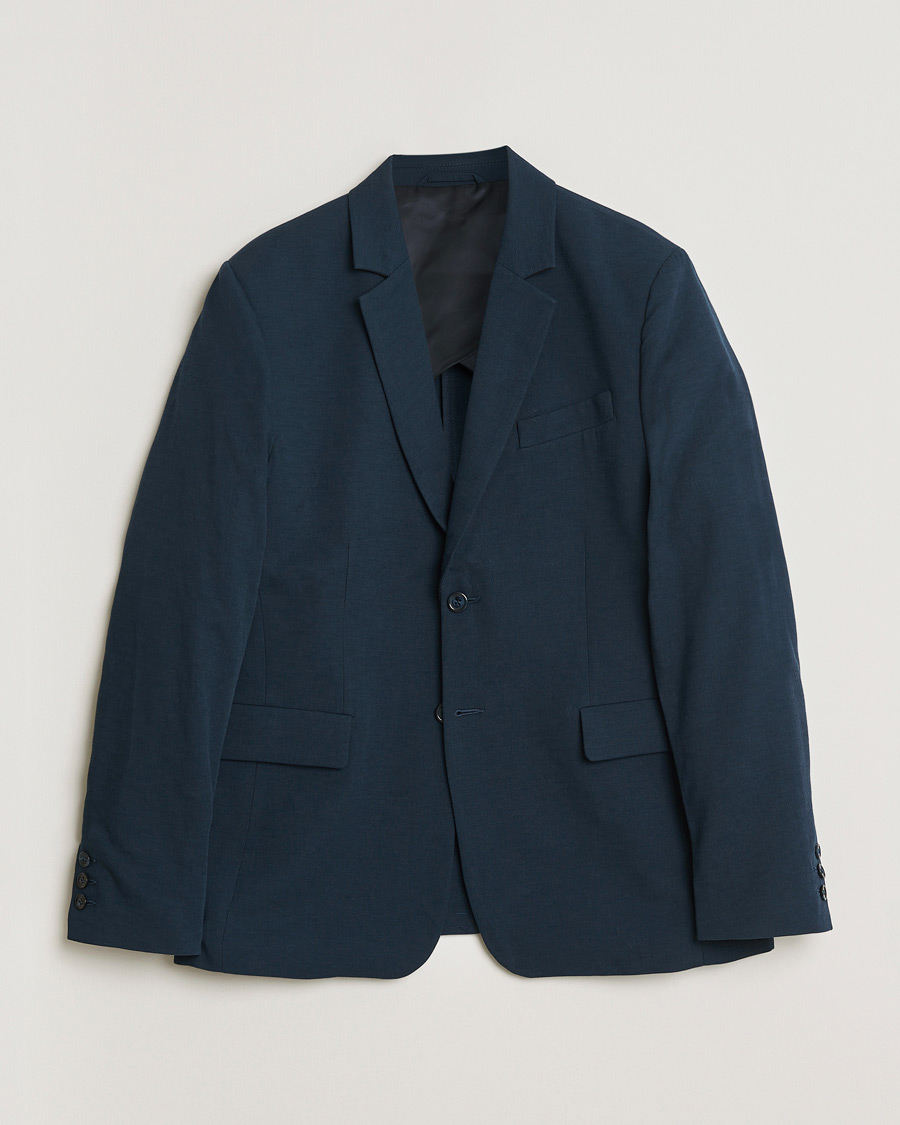 Uomini | Blazers | Palmes | Single Breasted Cotton Blazer Navy