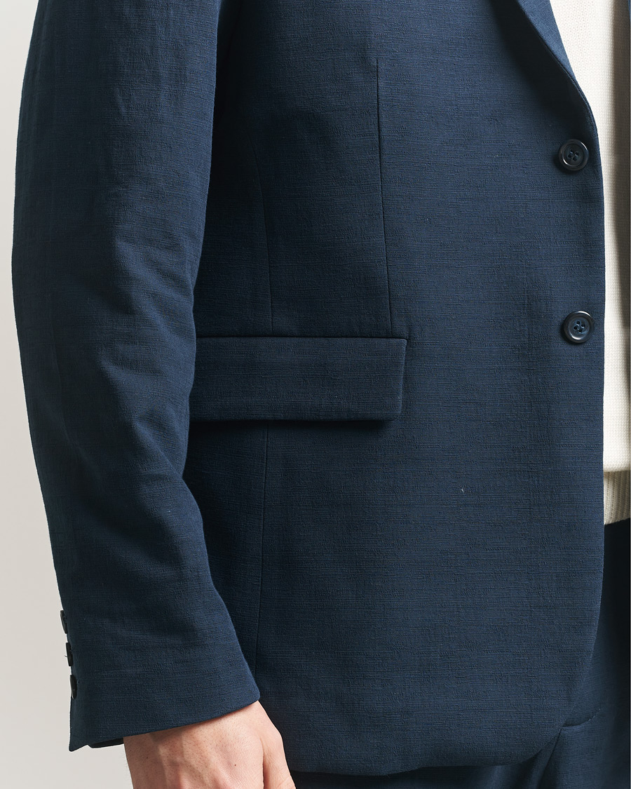 Uomini | Blazers | Palmes | Single Breasted Cotton Blazer Navy