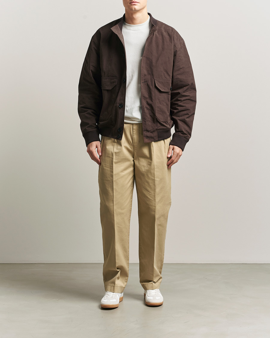 Uomini | Giacche | Palmes | Waxed Cotton Jacket Brown
