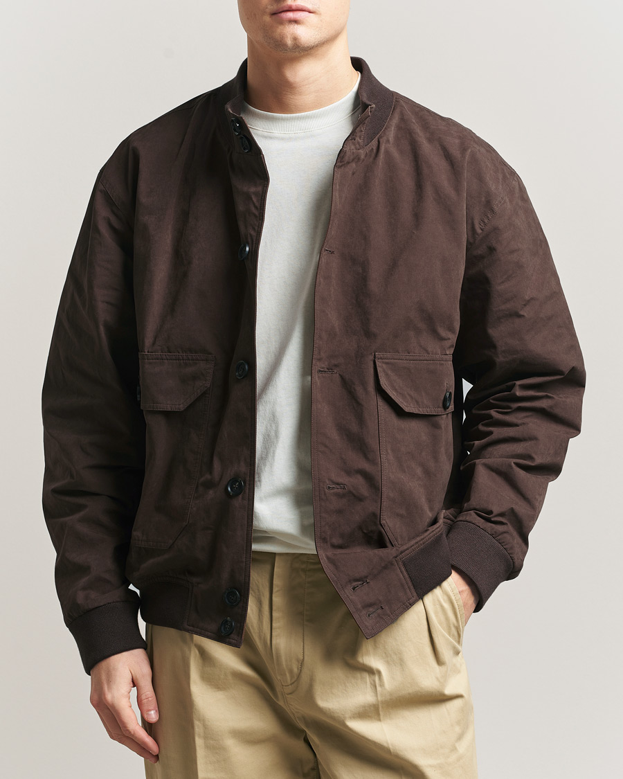 Uomini | Giacche | Palmes | Waxed Cotton Jacket Brown