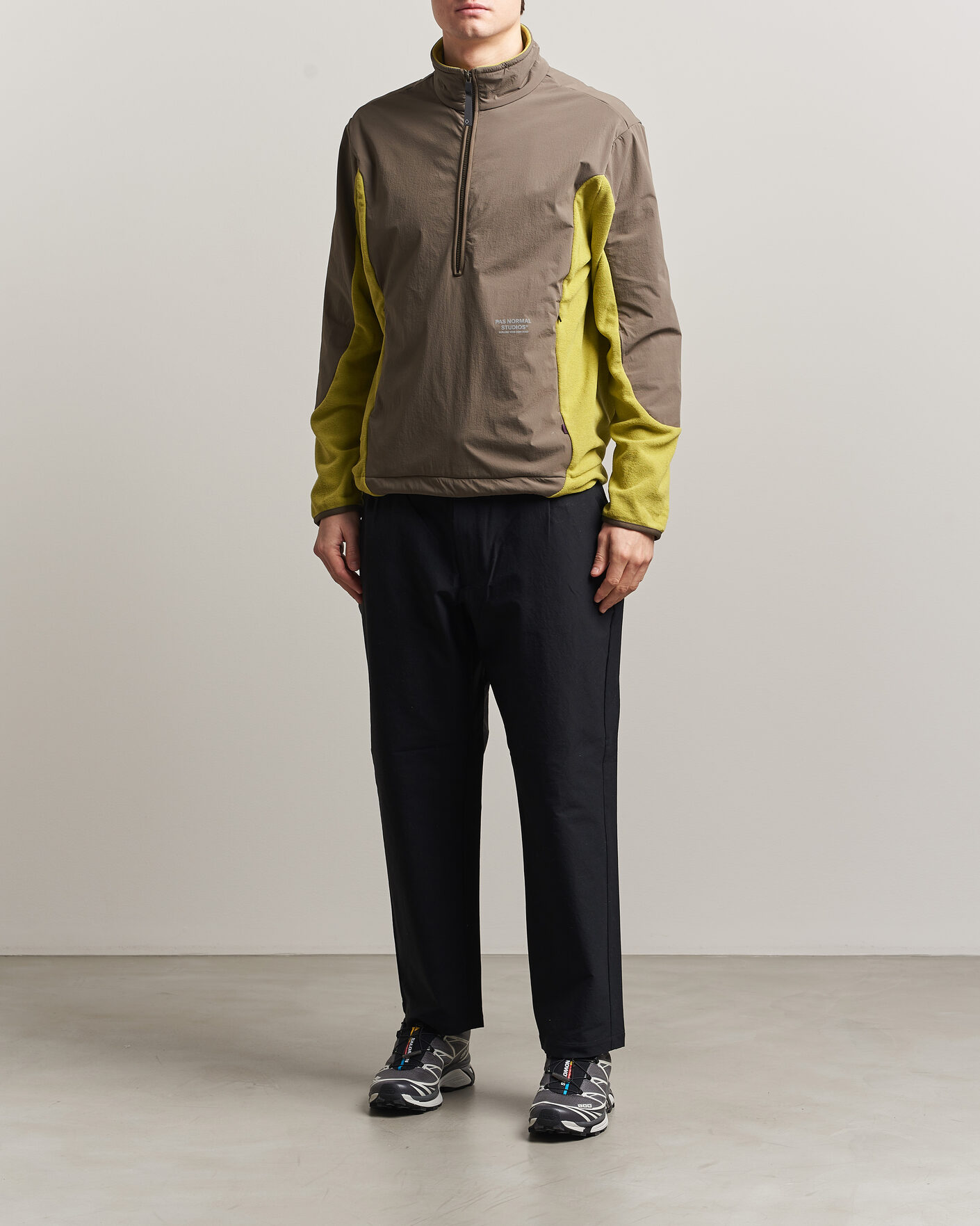 Uomini | Giacche | Pas Normal Studios | Off Race Light Fleece Half Zip Moss Green