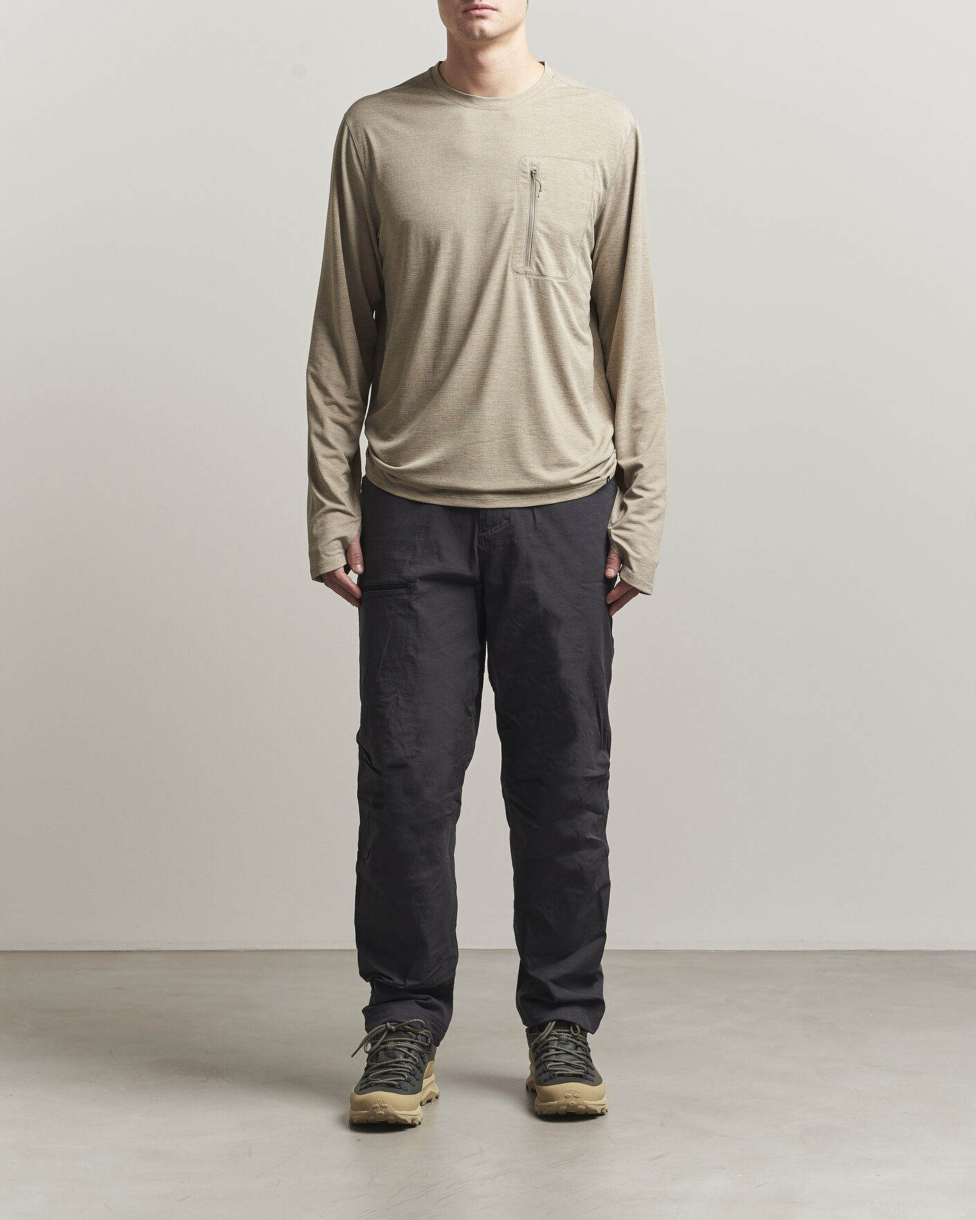 Uomini | T-shirt | Patagonia | Cap Cool Long Sleeve Sun Shirt Seabird Grey