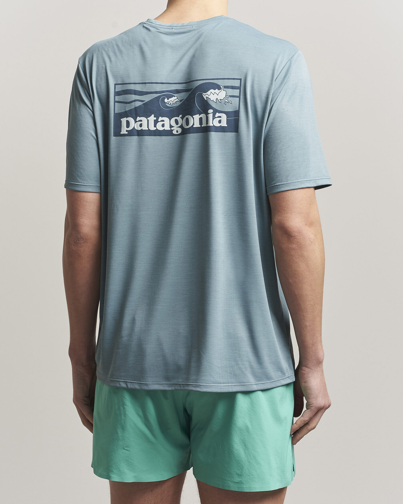 Uomini | T-shirt | Patagonia | Cap Cool Daily Logo T-Shirt Blue Sage