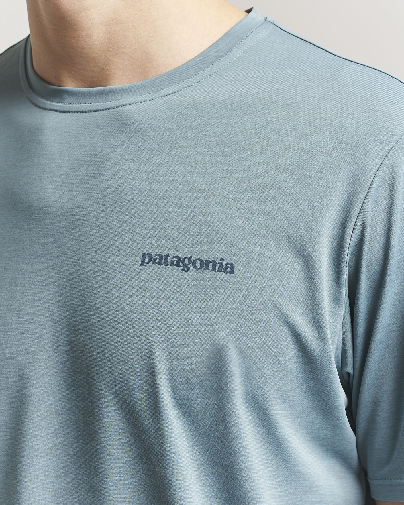 Uomini | T-shirt | Patagonia | Cap Cool Daily Logo T-Shirt Blue Sage