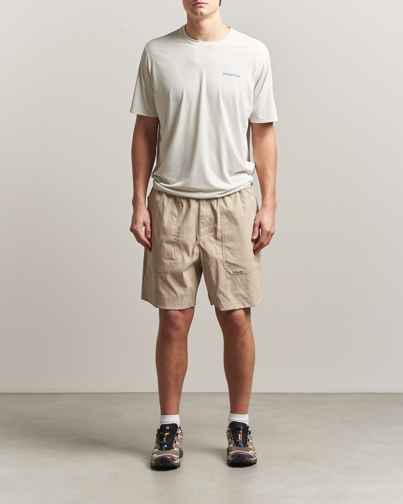 Uomini | T-shirt | Patagonia | Cap Cool Daily Logo T-Shirt Dyno White