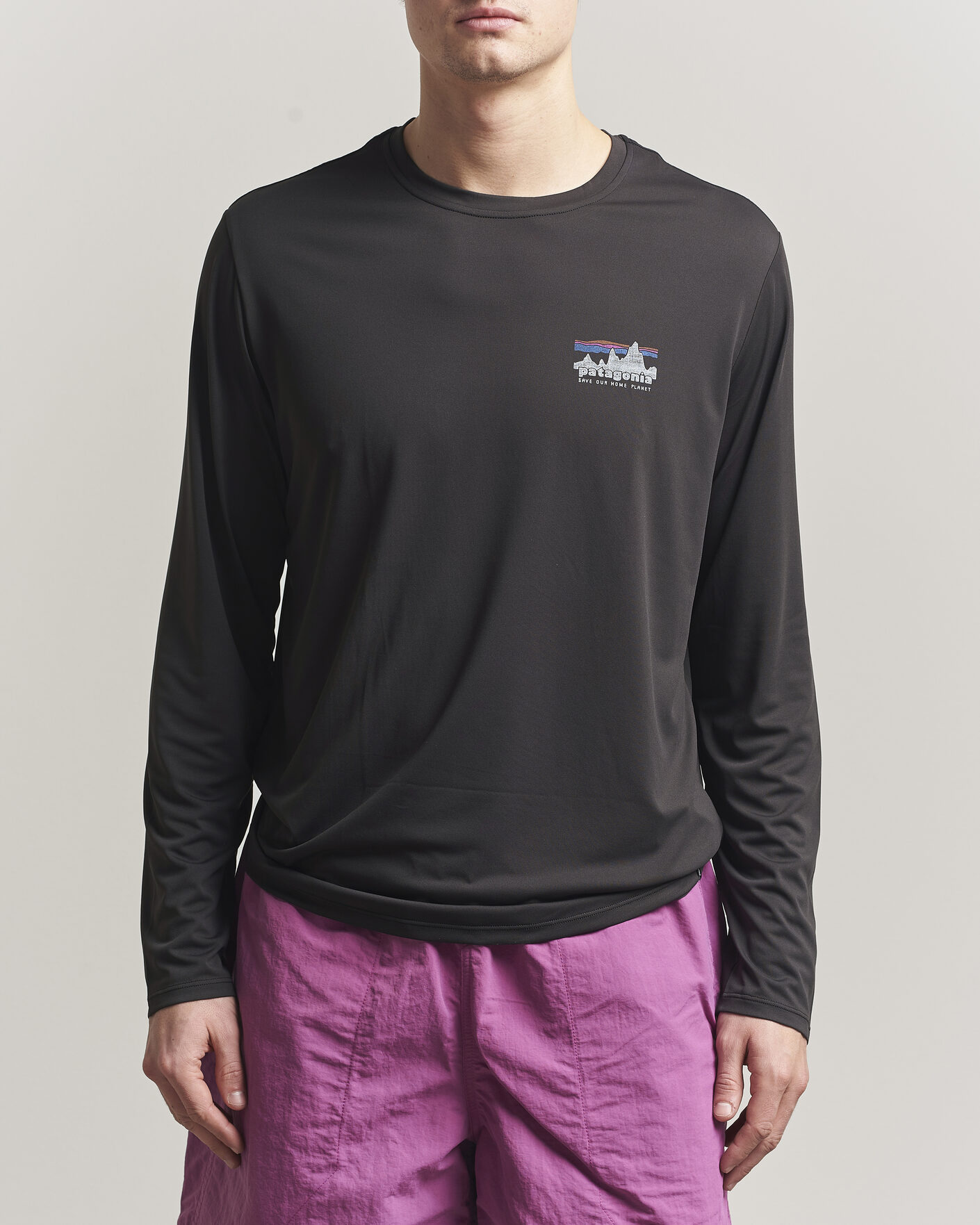 Uomini | T-shirt | Patagonia | 73 Skyline Cap Cool Daily Long Sleeve T-Shirt Black