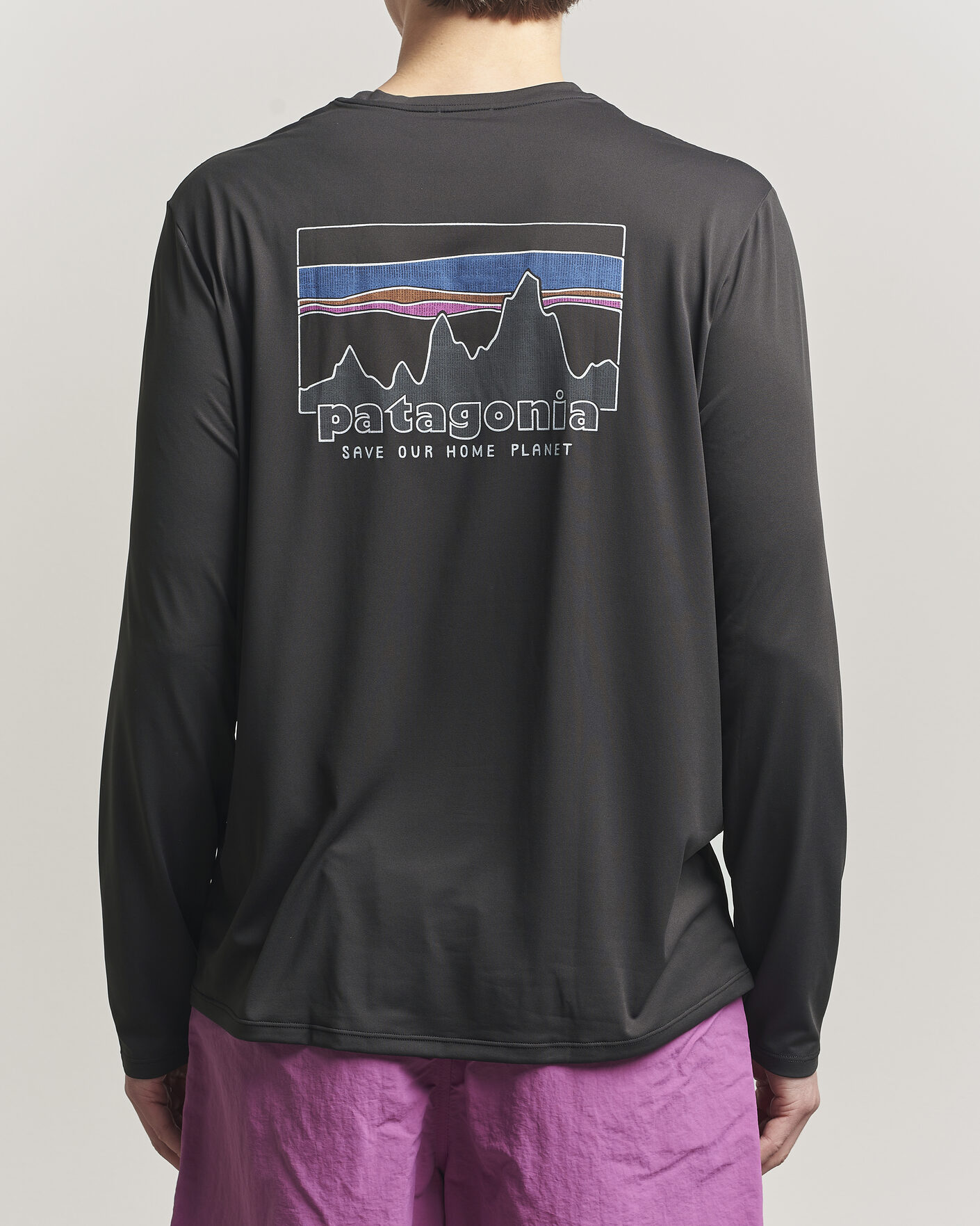Uomini | T-shirt | Patagonia | 73 Skyline Cap Cool Daily Long Sleeve T-Shirt Black