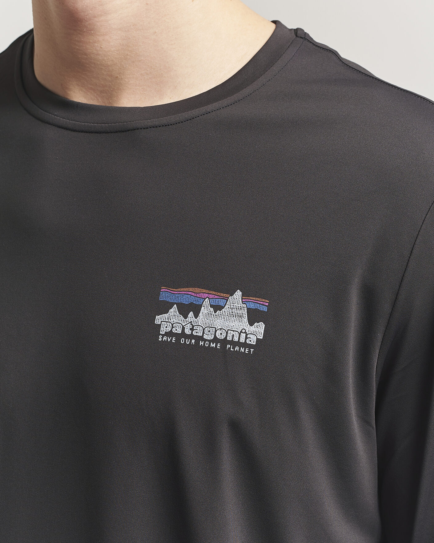 Uomini | T-shirt | Patagonia | 73 Skyline Cap Cool Daily Long Sleeve T-Shirt Black