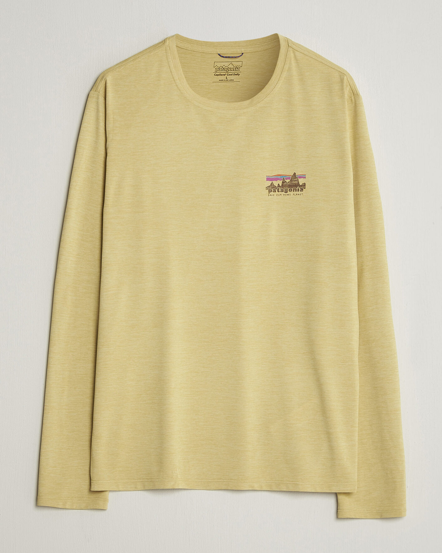 Uomini | T-shirt | Patagonia | 73 Skyline Cap Cool Daily Long Sleeve T-Shirt Yellow