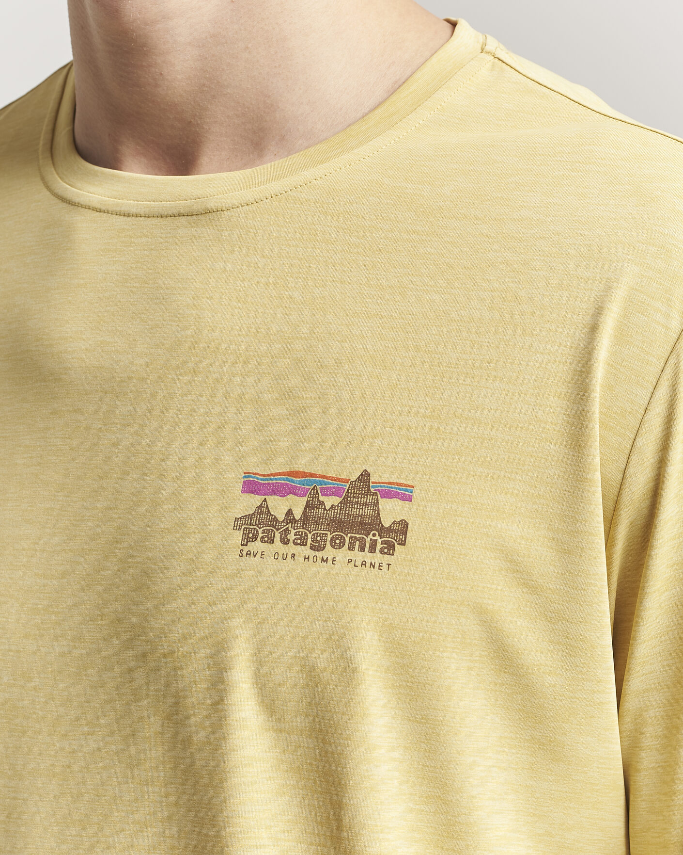 Uomini | T-shirt | Patagonia | 73 Skyline Cap Cool Daily Long Sleeve T-Shirt Yellow