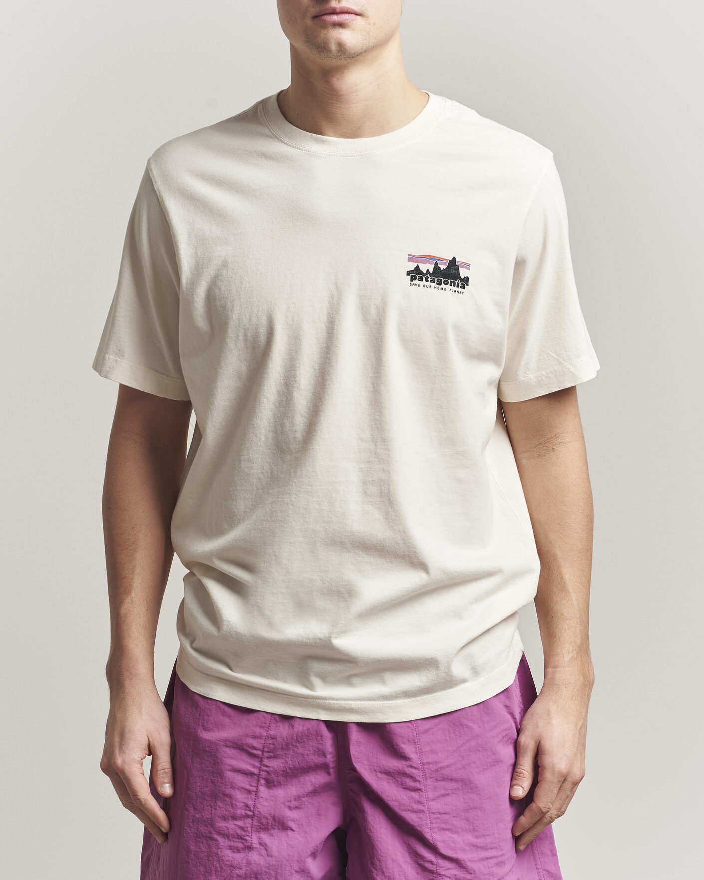 Uomini | T-shirt | Patagonia | 73 Skyline Logo T-Shirt Undyed Natural