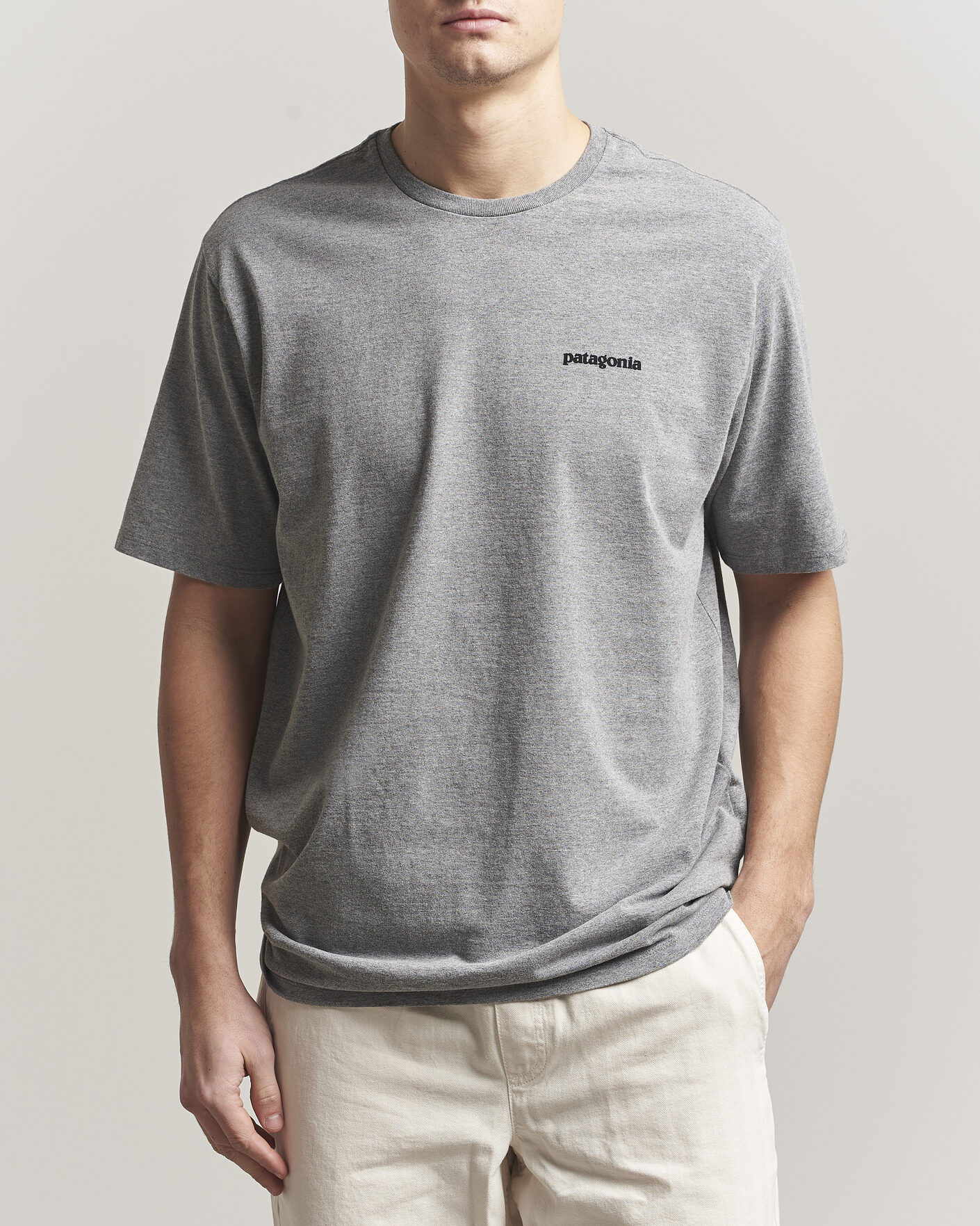 Uomini | T-shirt | Patagonia | P-6 Logo T-Shirt Gravel Heather
