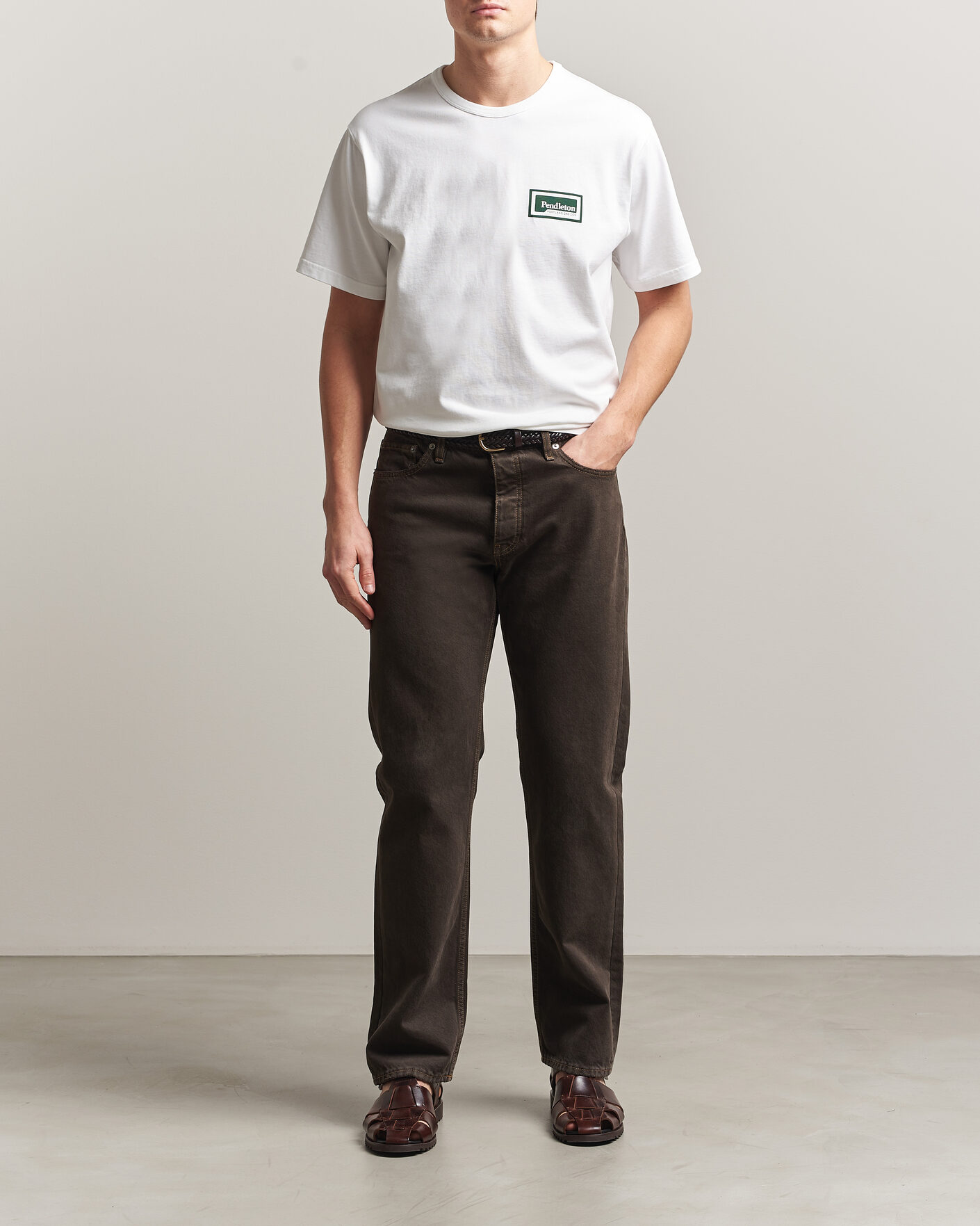 Uomini | T-shirt | Pendleton | Patch Graphic Tee White