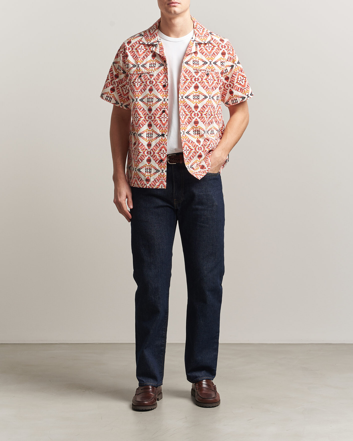 Uomini | Camicie | Pendleton | Camp Shirt Thunder Earthquake/Cream