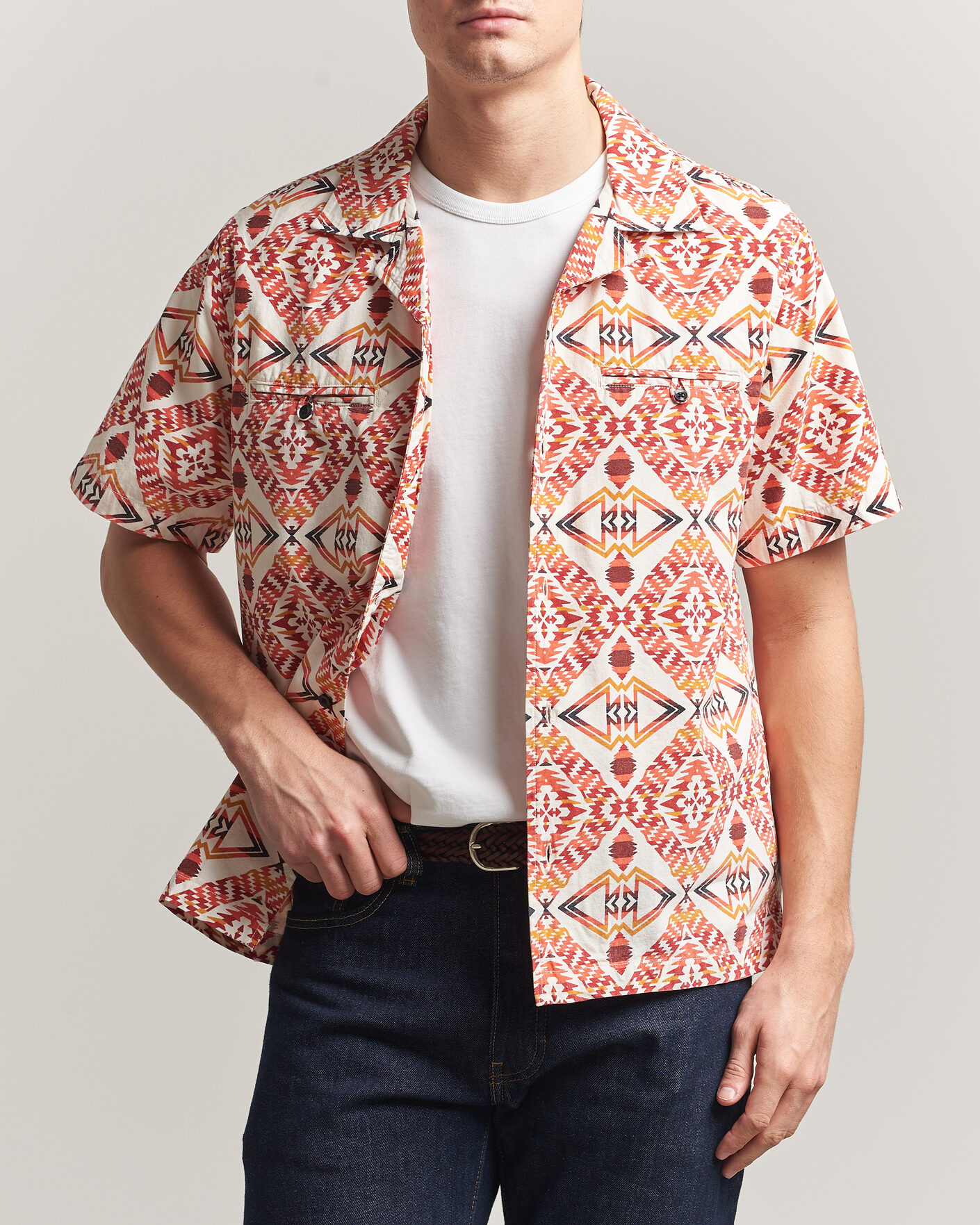 Uomini | Camicie | Pendleton | Camp Shirt Thunder Earthquake/Cream