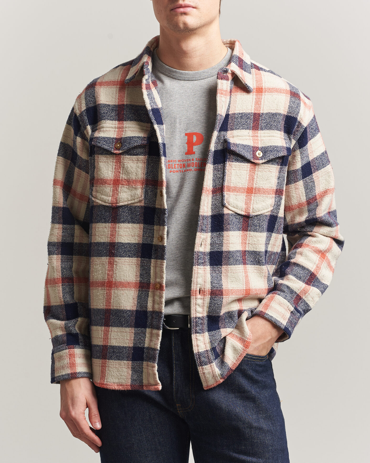 Uomini | Camicie | Pendleton | Big Pocket Shirt Silver Lining
