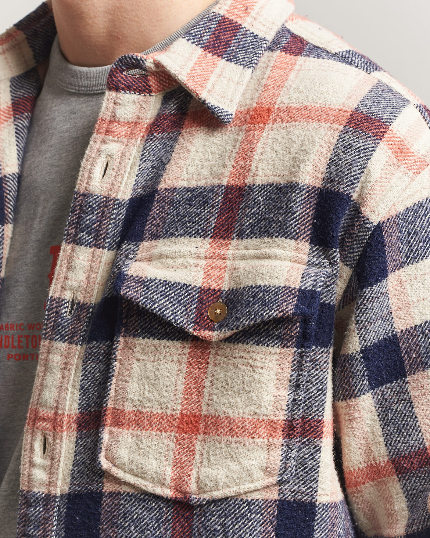 Uomini | Camicie | Pendleton | Big Pocket Shirt Silver Lining