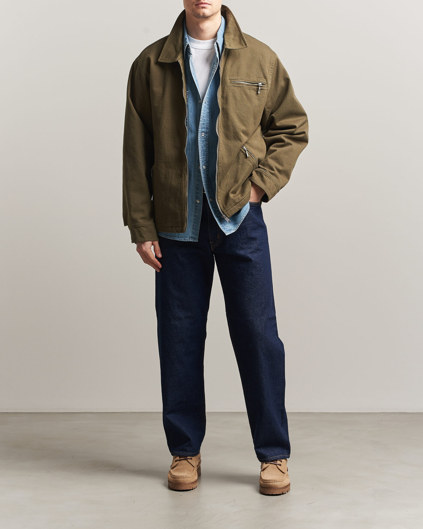 Uomini | Giacche | Pendleton | Blandet Lined Bomber Jacket Sage