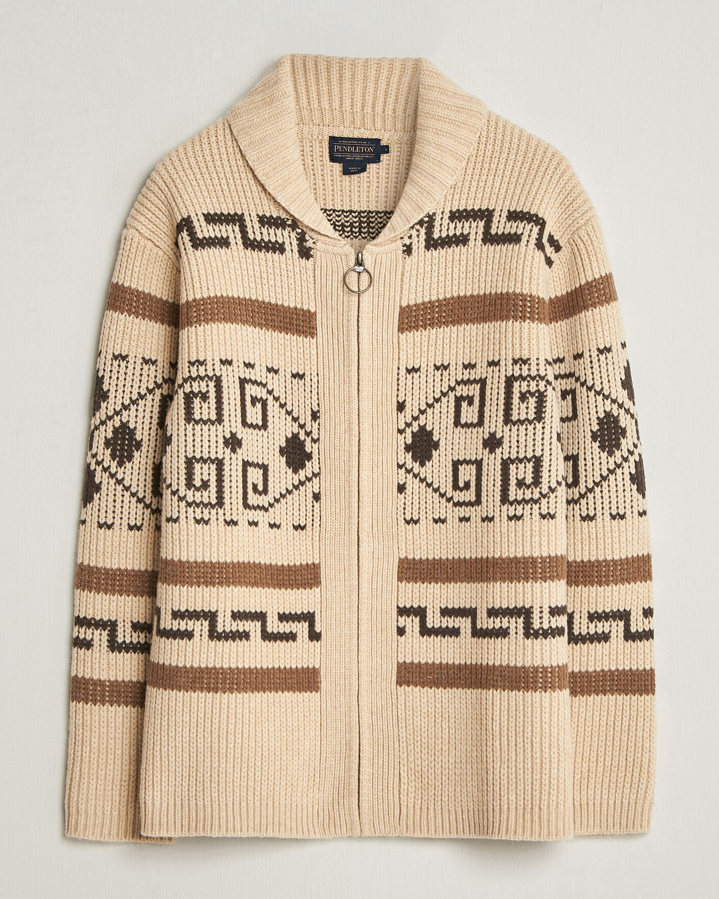 Uomini | Maglieria | Pendleton | Original Westerley Cardigan Tan/Brown