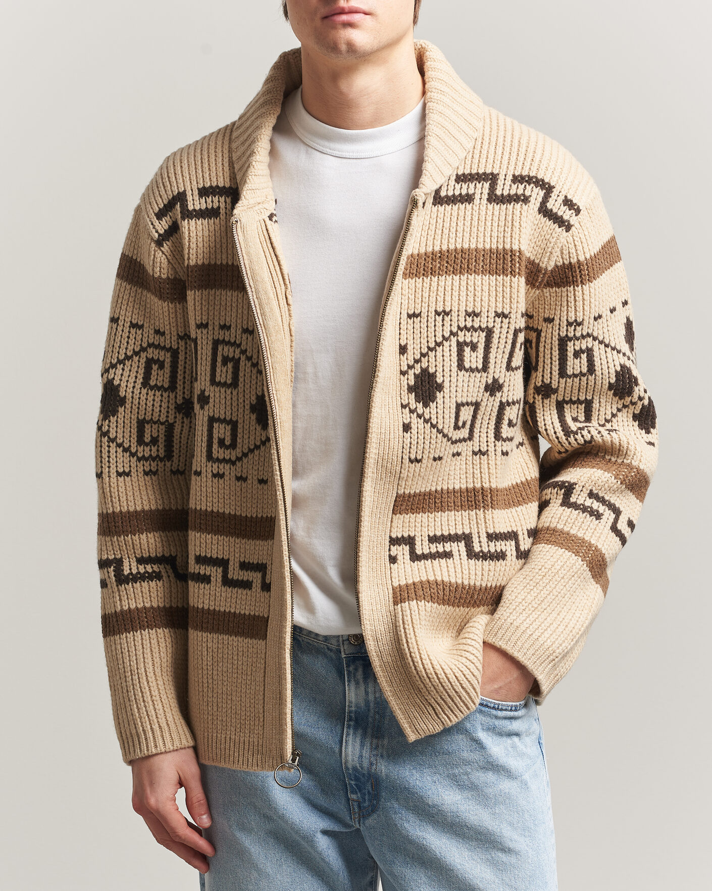 Uomini | Maglieria | Pendleton | Original Westerley Cardigan Tan/Brown