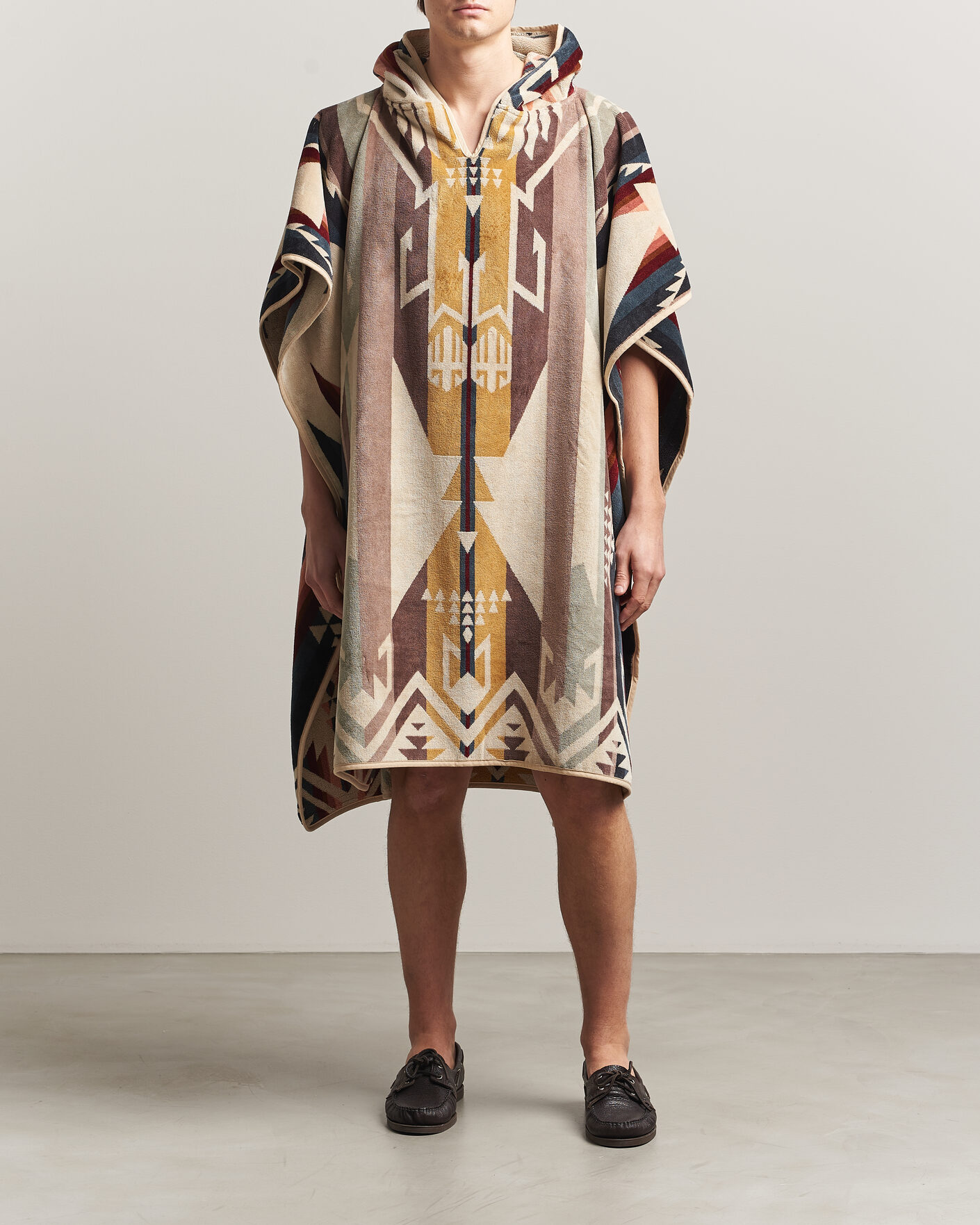 Uomini | Pendleton Jacquard Hooded Towel White Sands Tan | Pendleton | Jacquard Hooded Towel White Sands Tan