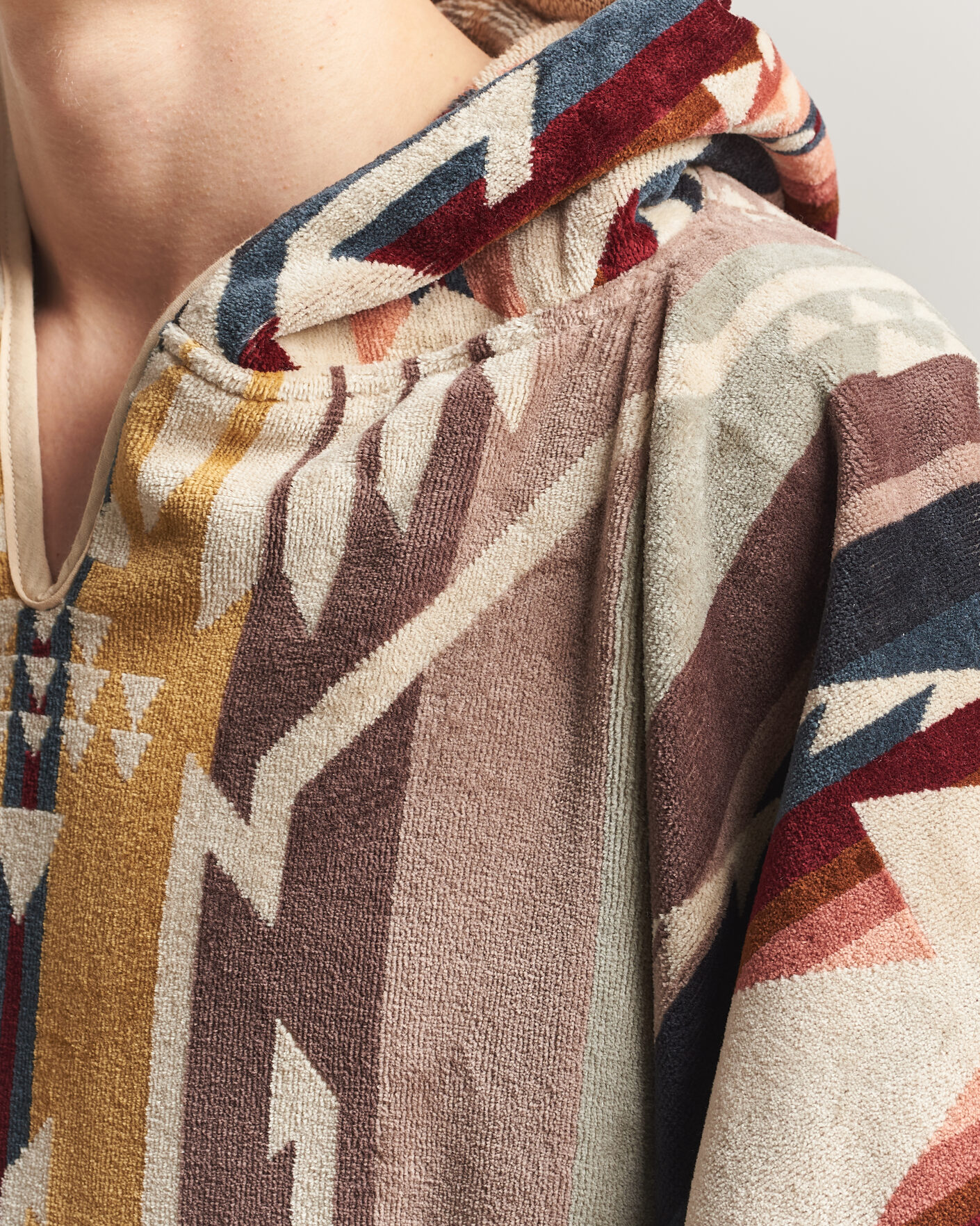 Uomini | Pendleton Jacquard Hooded Towel White Sands Tan | Pendleton | Jacquard Hooded Towel White Sands Tan