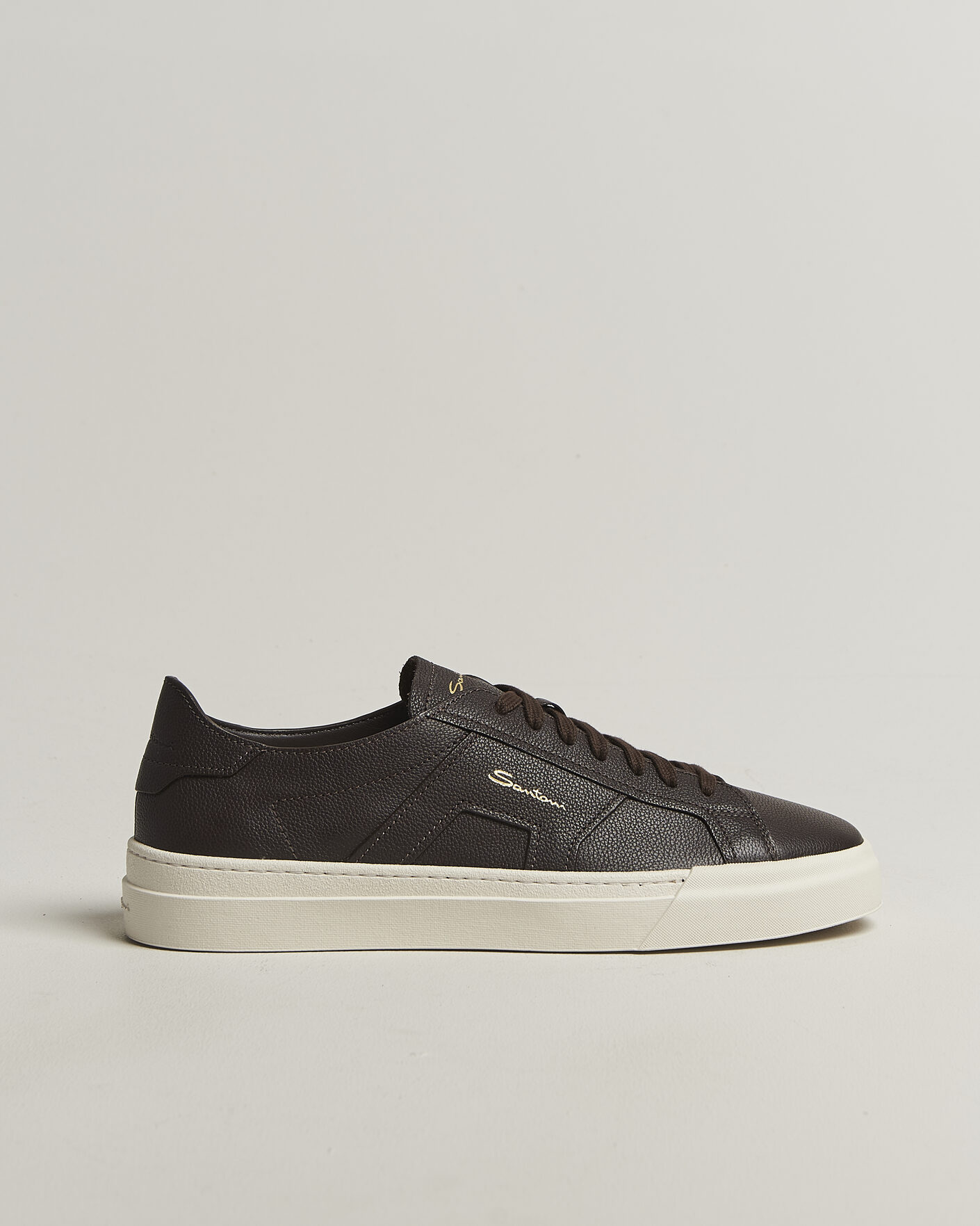 Uomini | Sneakers | Santoni | Double Buckle Sneakers Dark Brown Calf