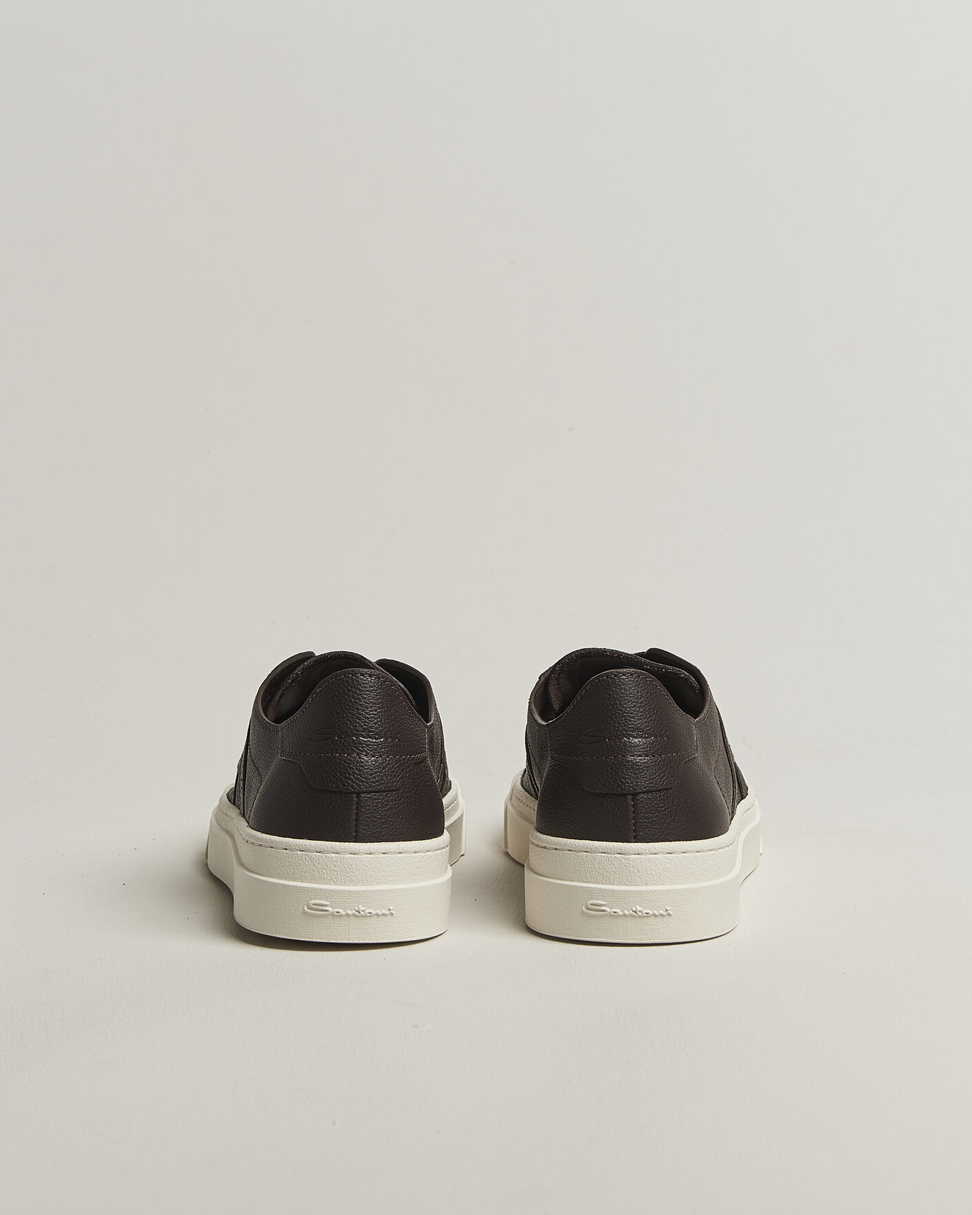 Uomini | Sneakers | Santoni | Double Buckle Sneakers Dark Brown Calf